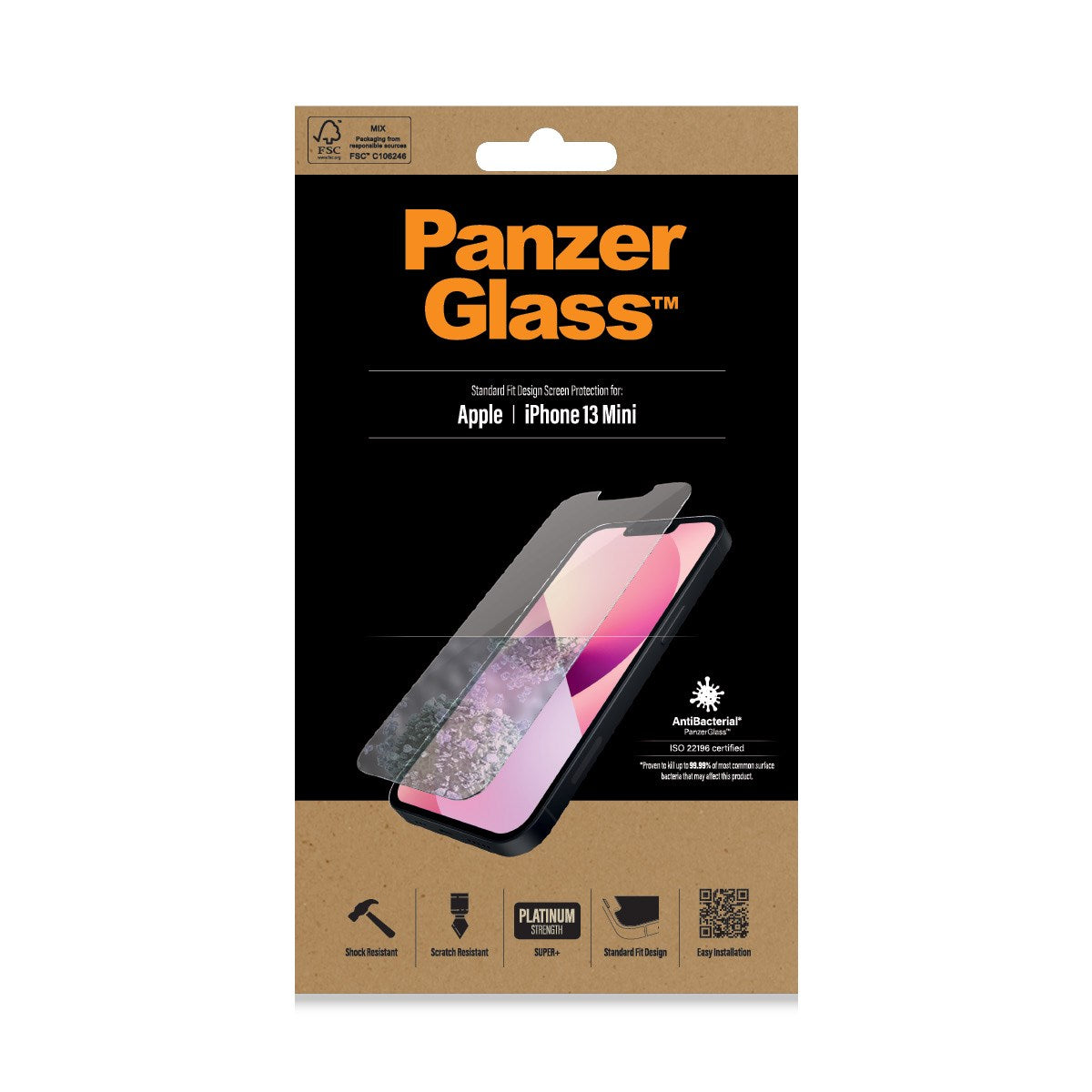 PanzerGlass® Displayschutzglas iPhone 13 Mini | Standard Fit