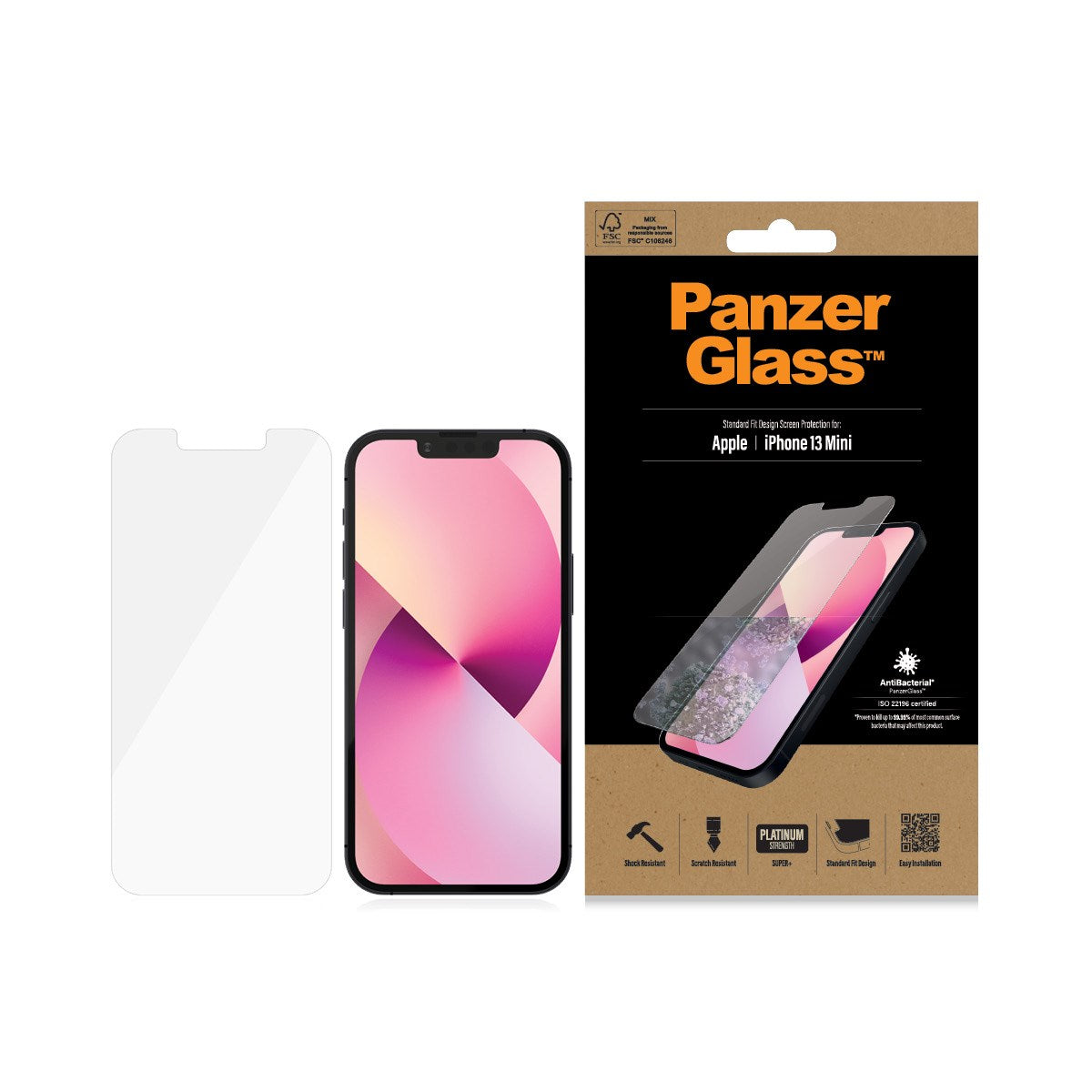 PanzerGlass® Displayschutzglas iPhone 13 Mini | Standard Fit