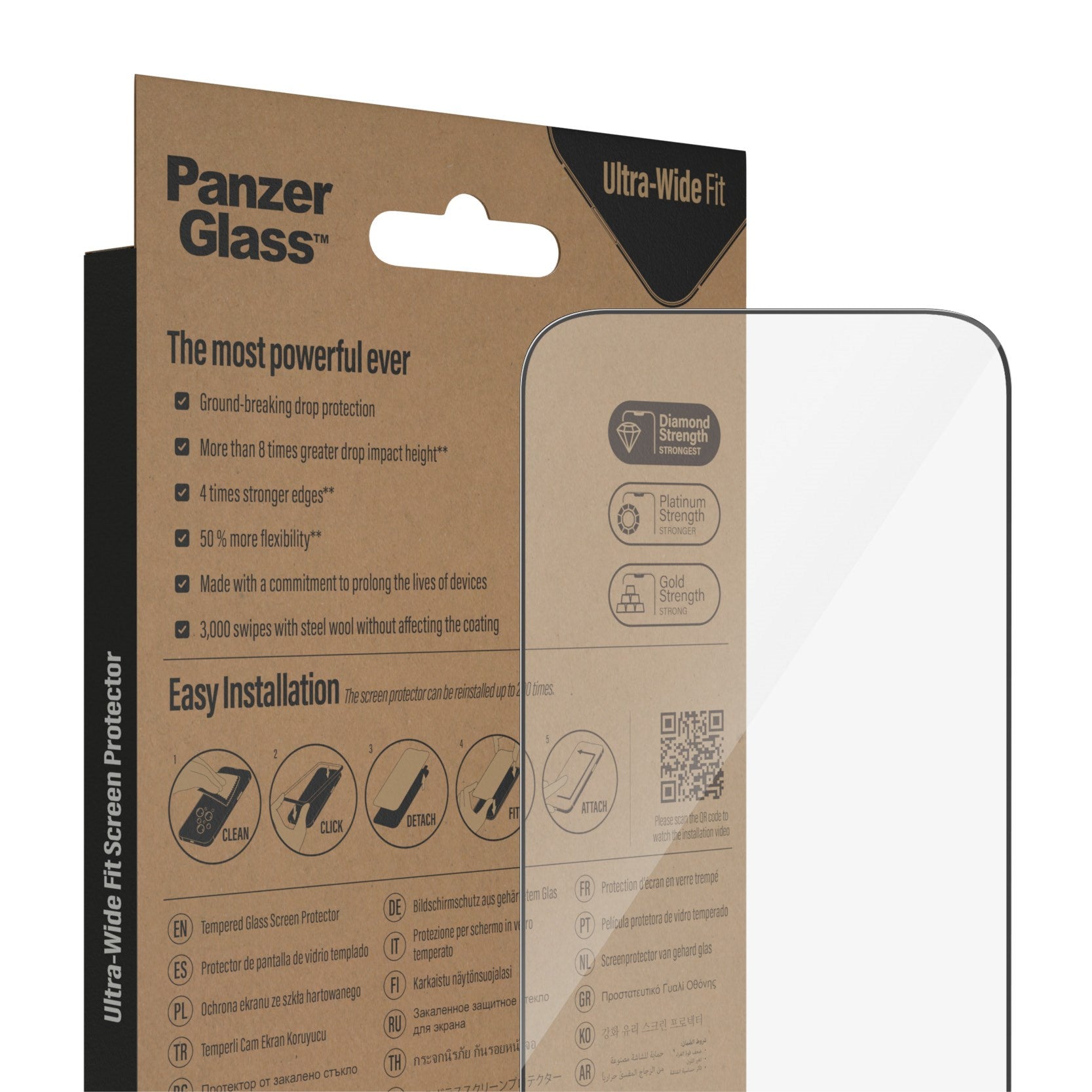 PanzerGlass® Displayschutz iPhone 14 Pro | Ultra-Wide Fit m. EasyAligner