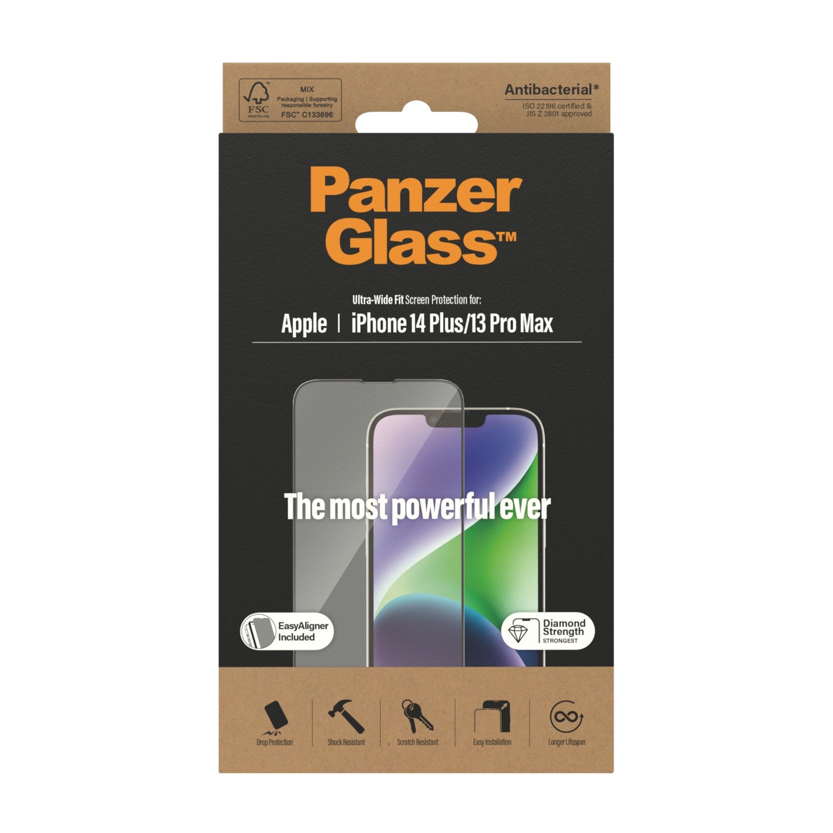 PanzerGlass® Displayschutz iPhone 14 Plus | 13 Pro Max | Ultra-Wide Fit m. EasyAligne
