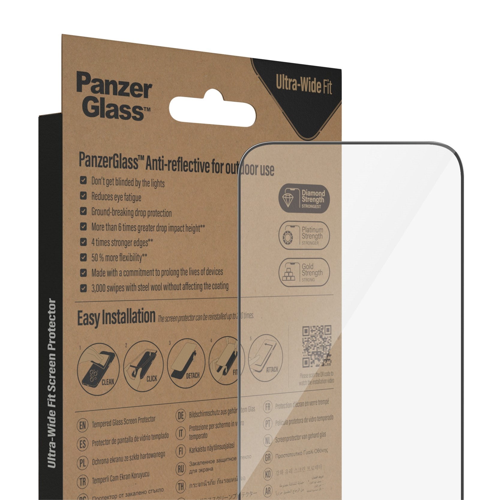 PanzerGlass®Anti-Reflective Displayschutz iPhone 14 Pro Max | Ultra-Wide Fit m. EasyAligner