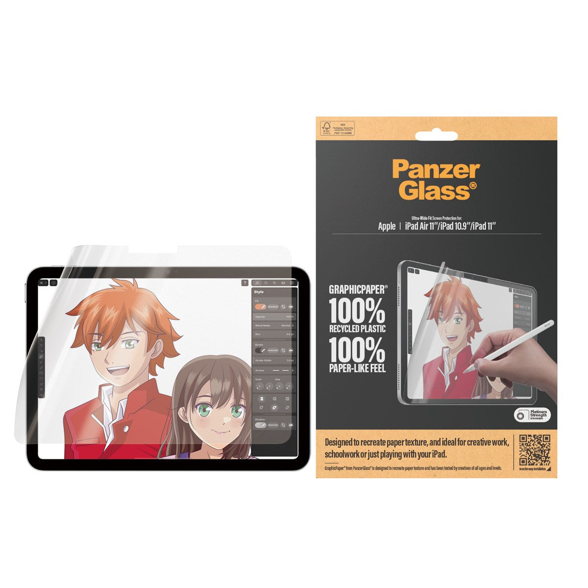 PanzerGlass® GraphicPaper® Displayschutz iPad Air 11'' (2024-2025) | iPad 10.9'' (2022) | iPad 11'' (2025) | Ultra-Wide Fit