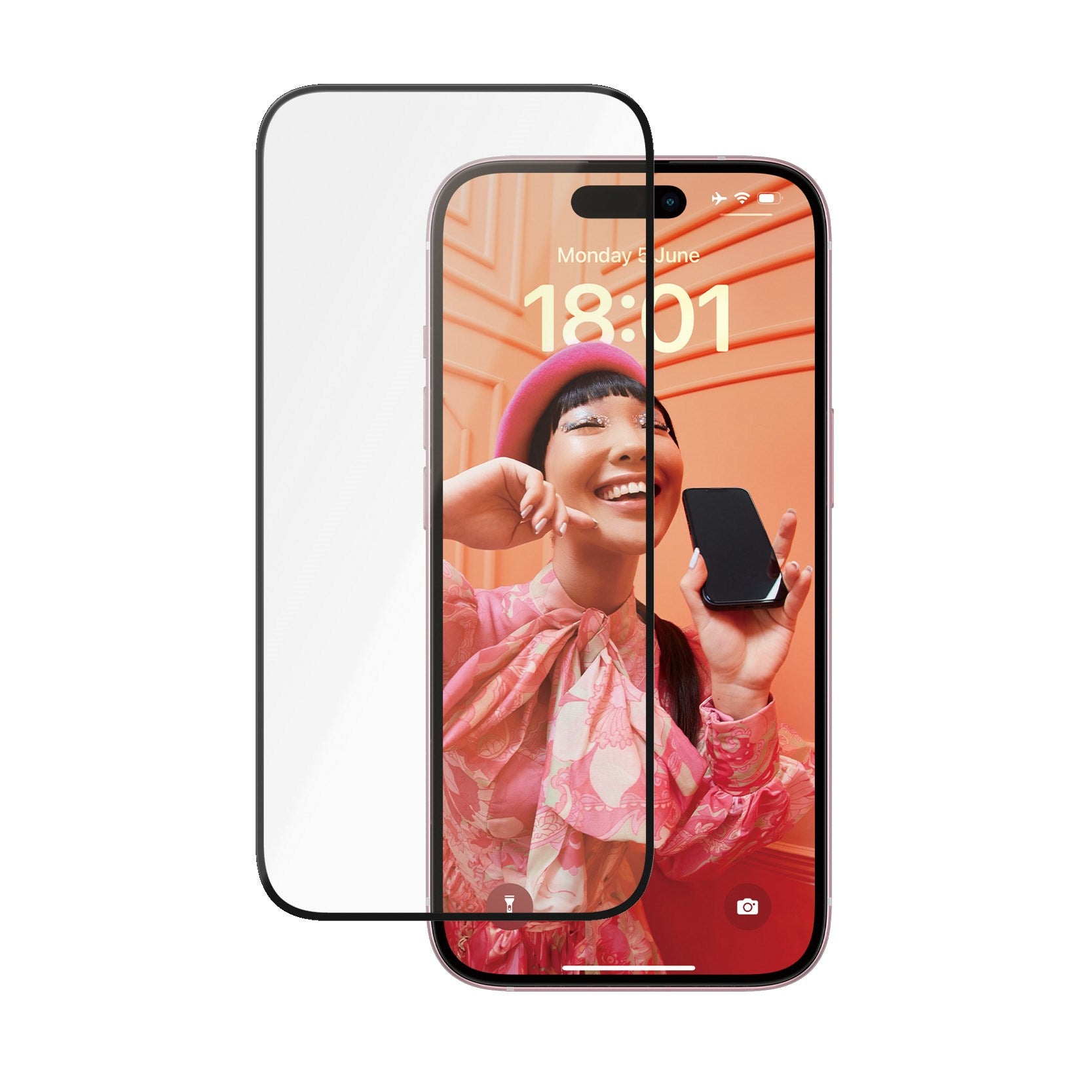 PanzerGlass® Ceramic Protection for iPhone 15 | Ultra-Wide Fit m. EasyAligner