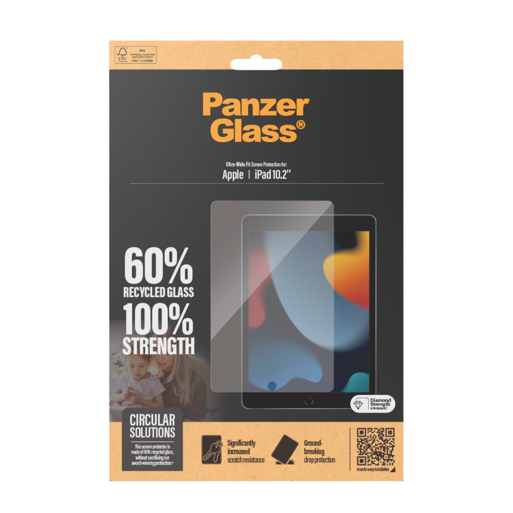 PanzerGlass® Displayschutz iPad 10.2'' (2019-2021) | Ultra-Wide Fit