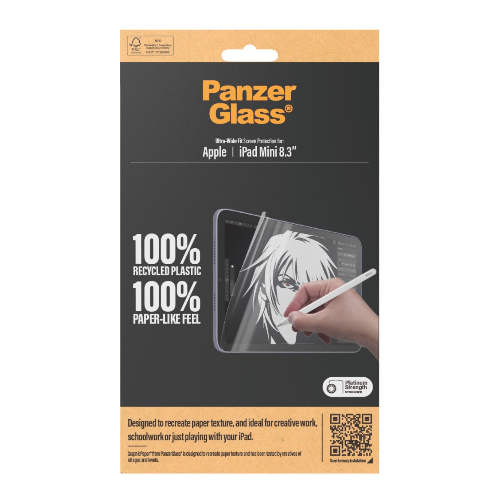 PanzerGlass® GraphicPaper® Displayschutz iPad Mini 8.3'' (2021, 2024) | Ultra-Wide Fit