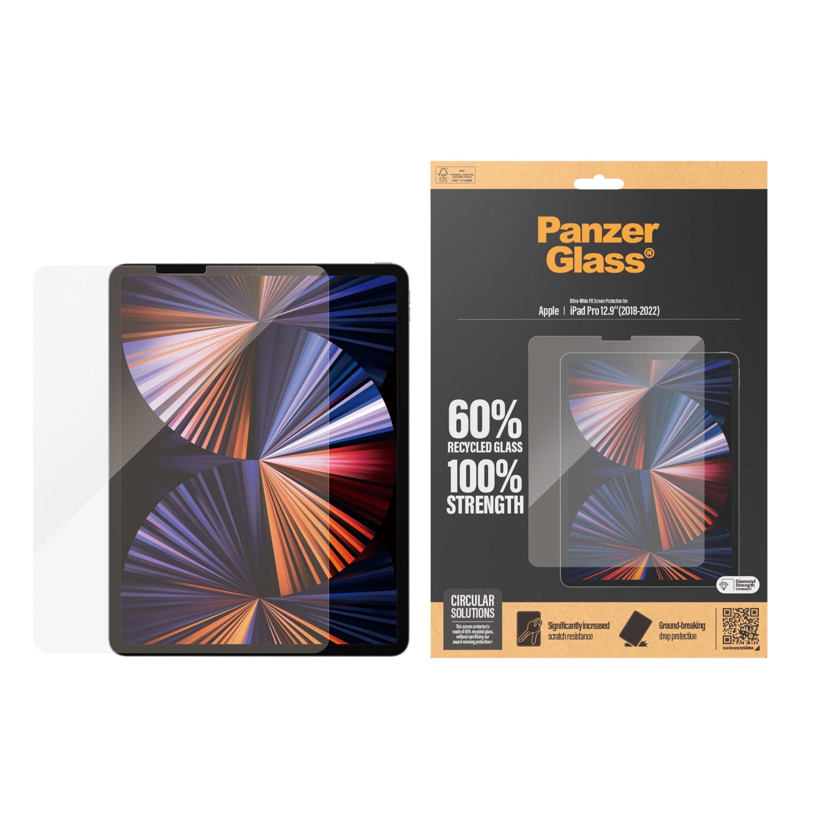 PanzerGlass® Displayschutz iPad Pro 12.9'' (2018, 2020, 2021, 2022) | Ultra-Wide Fit