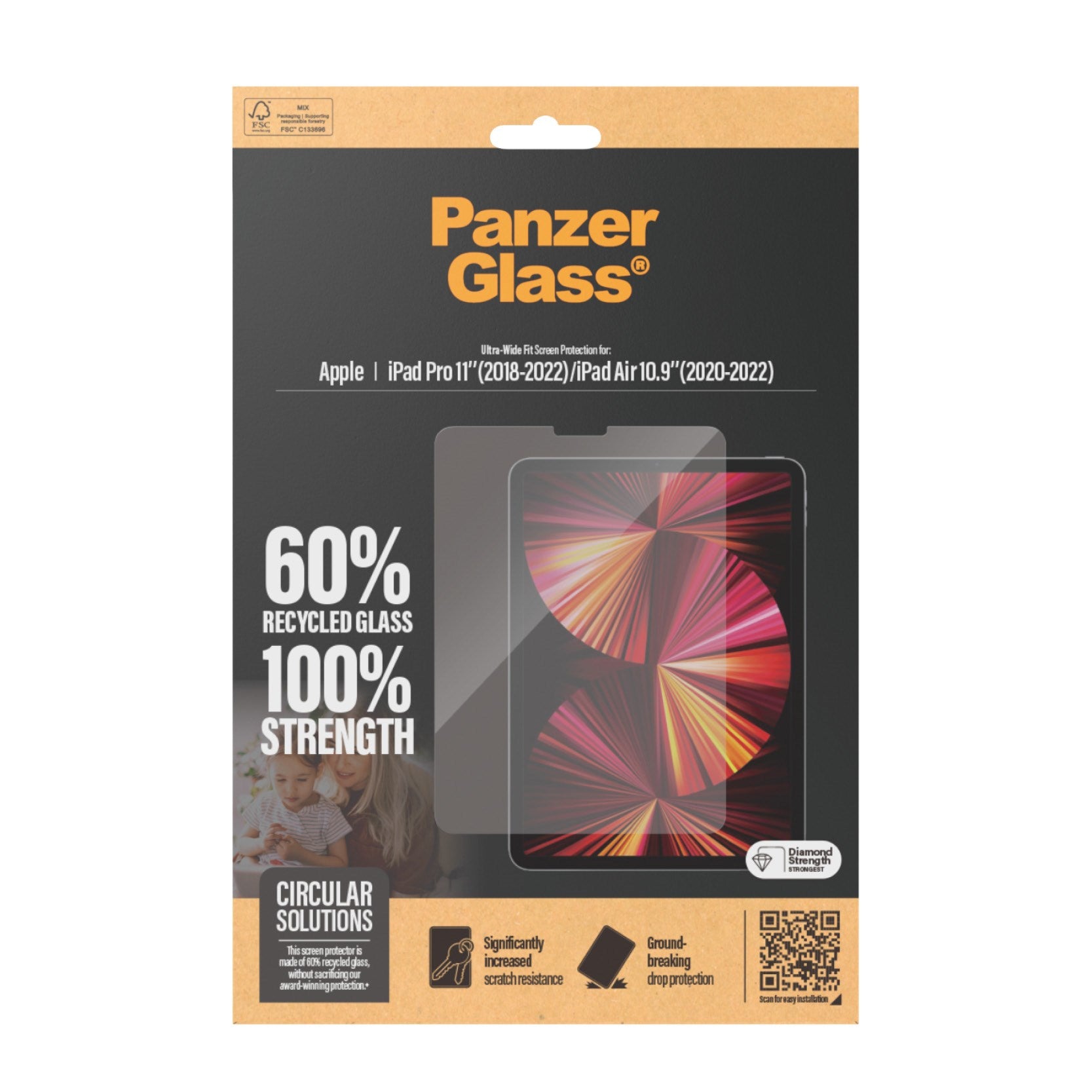 PanzerGlass® Displayschutz iPad Pro 11'' (2018-2022) | iPad Air 10.9'' (2020, 2022) | Ultra-Wide Fit