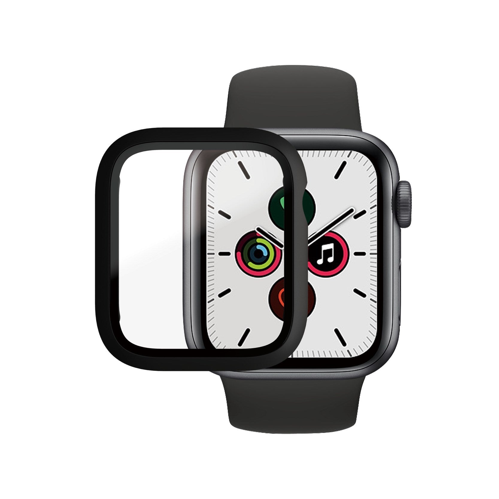 PanzerGlass® Displayschutz Full Body Schwarz Apple Watch Series SE 3 | SE | 6 | 5 | 4 | 40mm