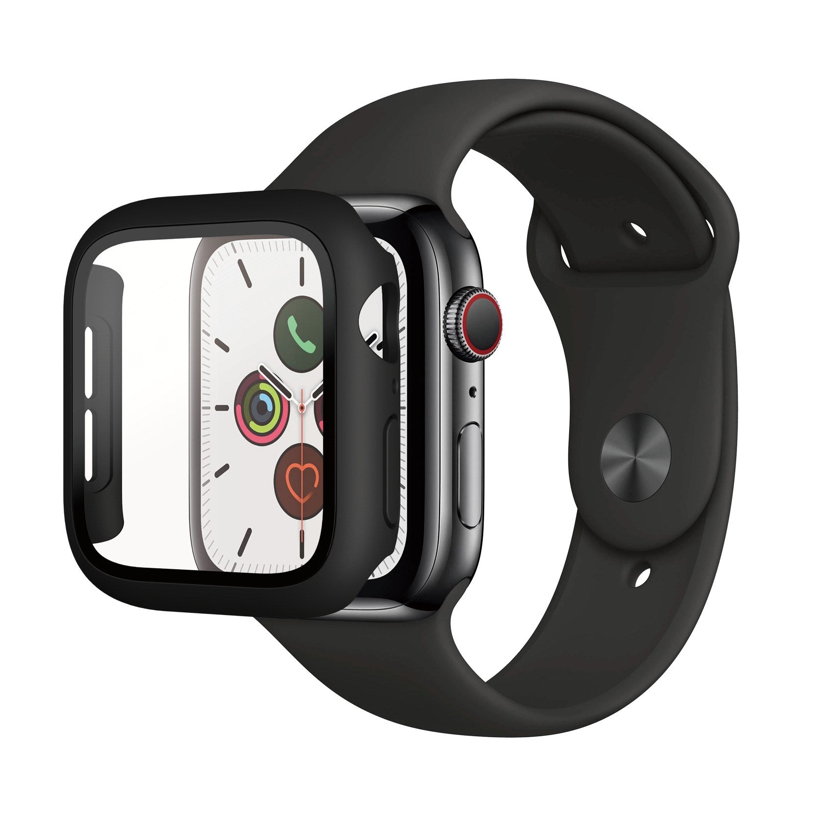 PanzerGlass® Displayschutz Full Body Schwarz Apple Watch Series SE 3 | SE | 6 | 5 | 4 | 40mm