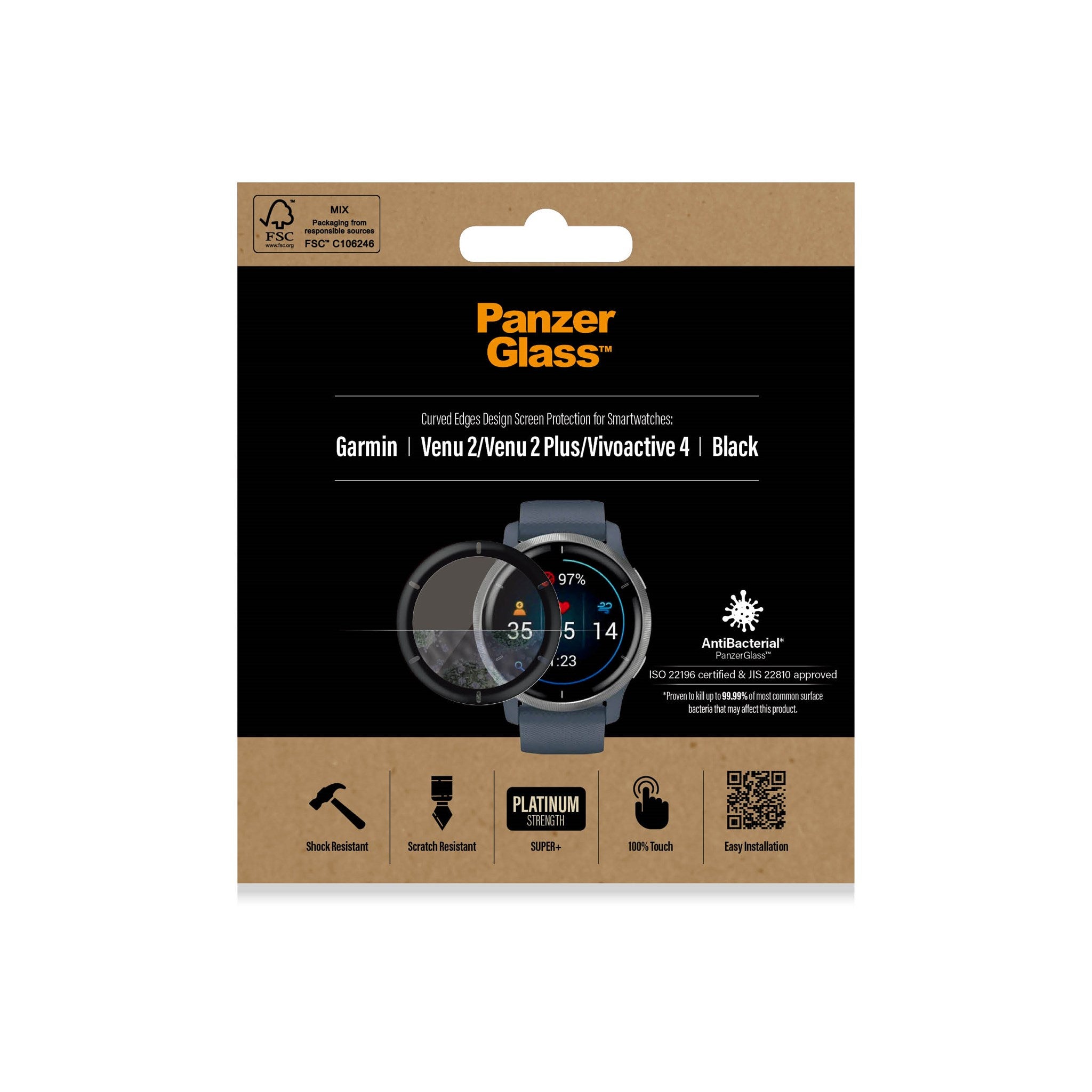 PanzerGlass® Displayschutz Garmin Venu 2 |  Vivoactive 4