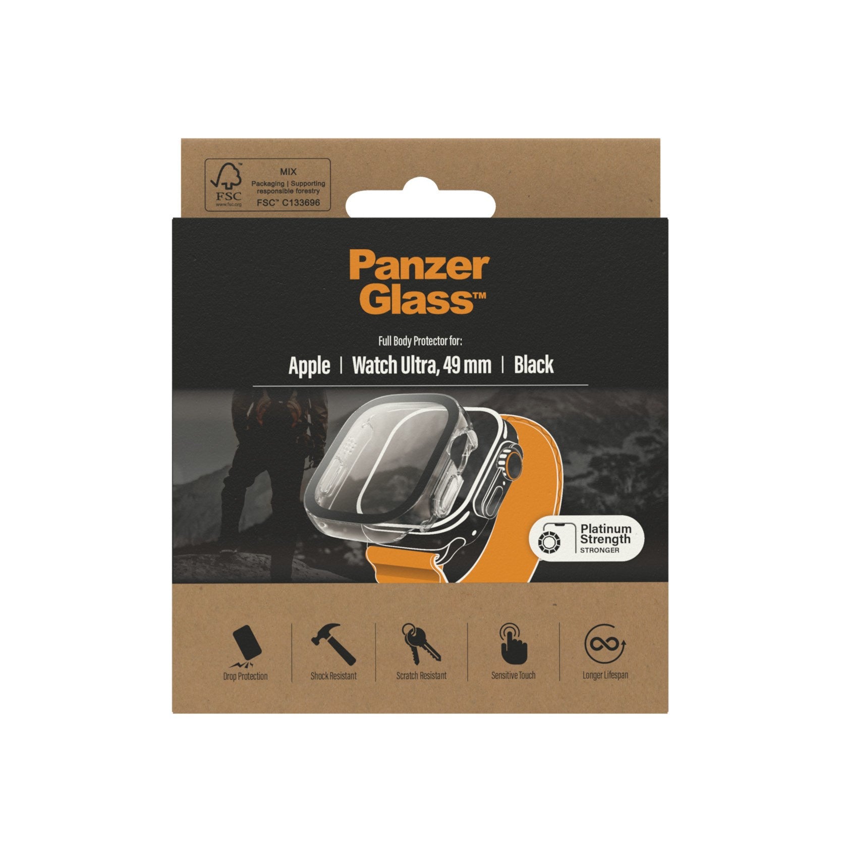PanzerGlass® Full Body Apple Watch Ultra 2 | Ultra 49mm | Schwarz