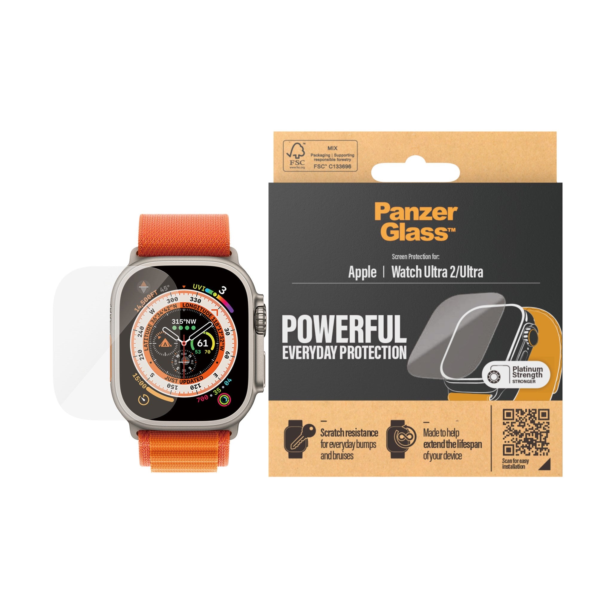 PanzerGlass® Displayschutz Apple Watch Ultra 2 | Ultra | 49 mm