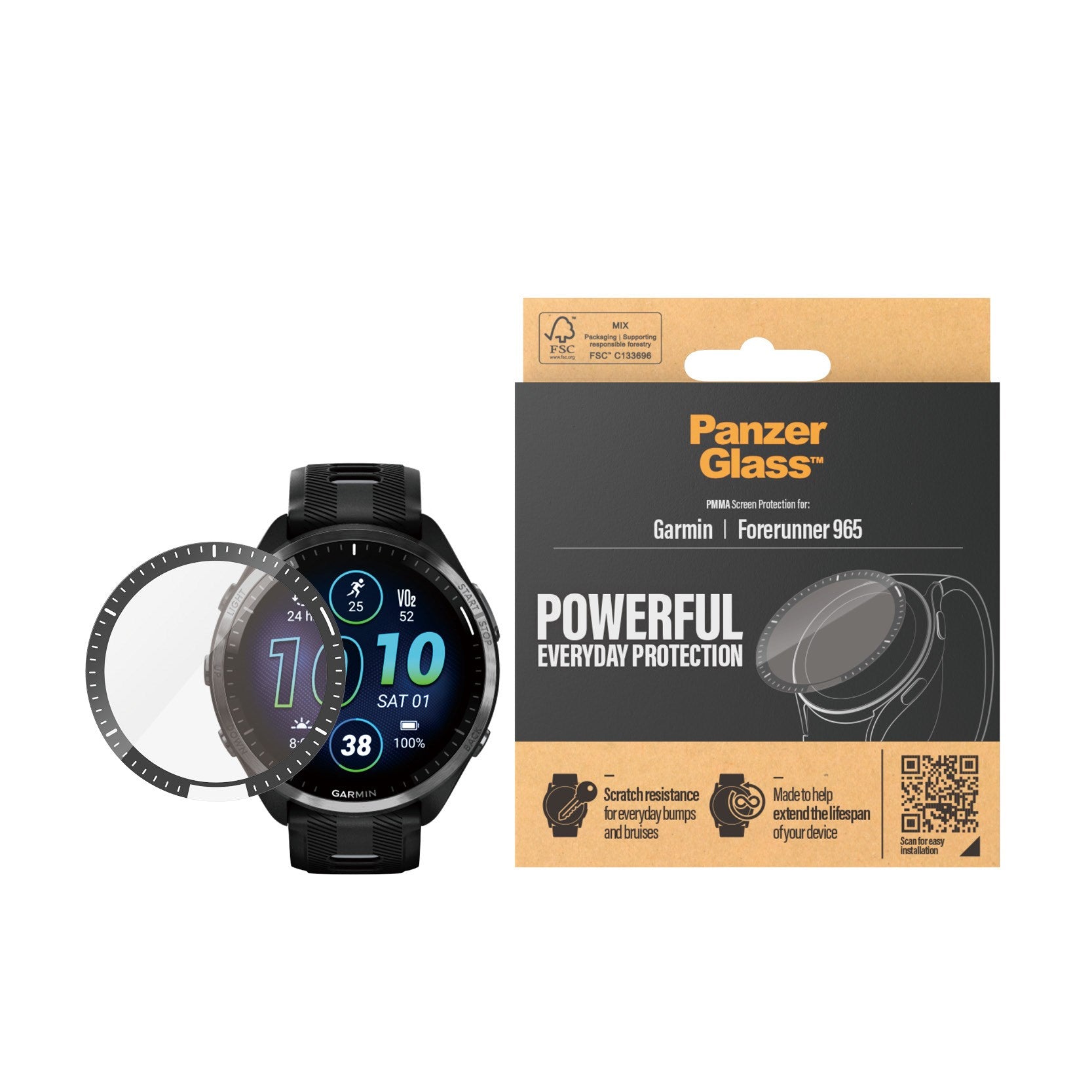 PanzerGlass® Displayschutz Garmin Forerunner 965