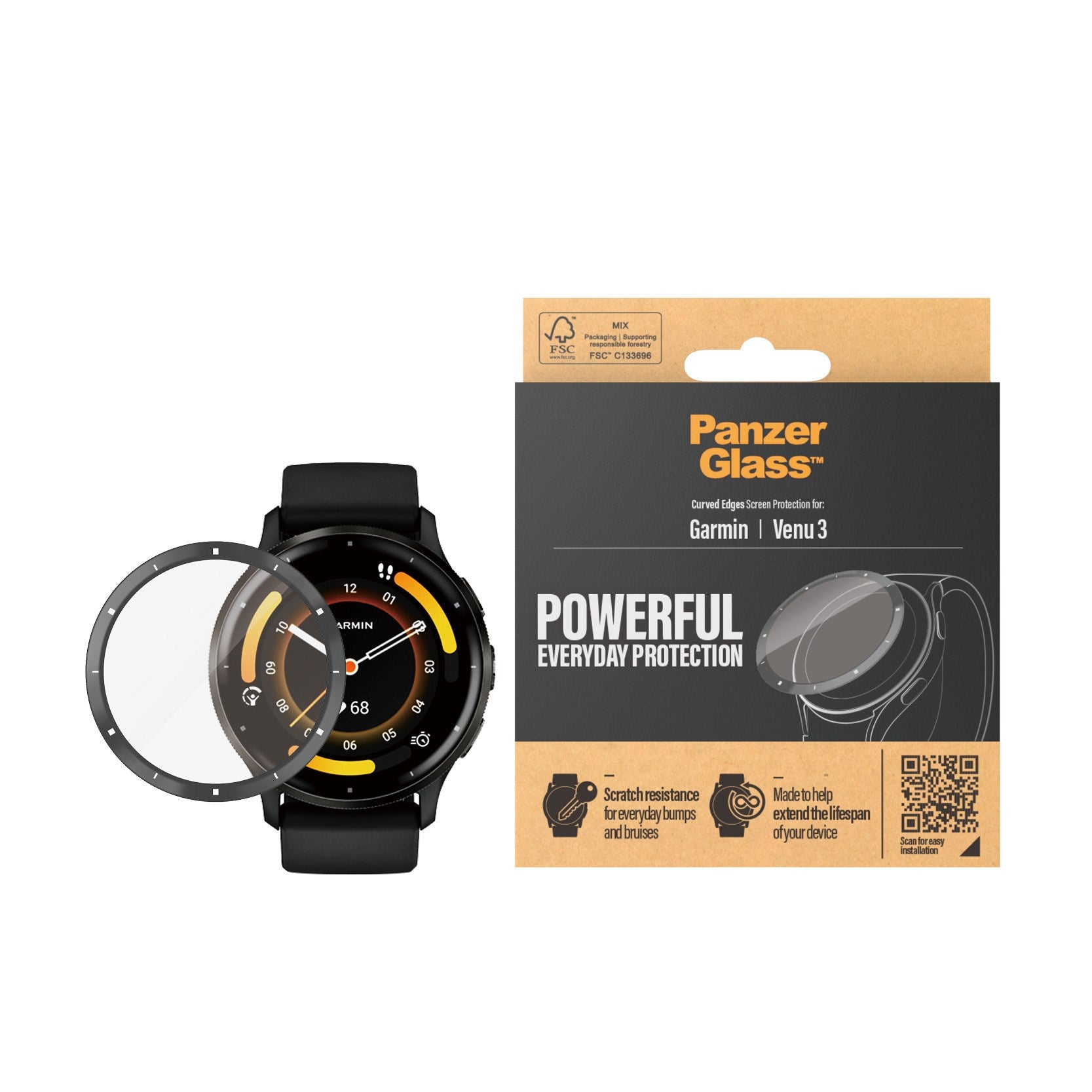 PanzerGlass® Displayschutz Garmin Venu 3