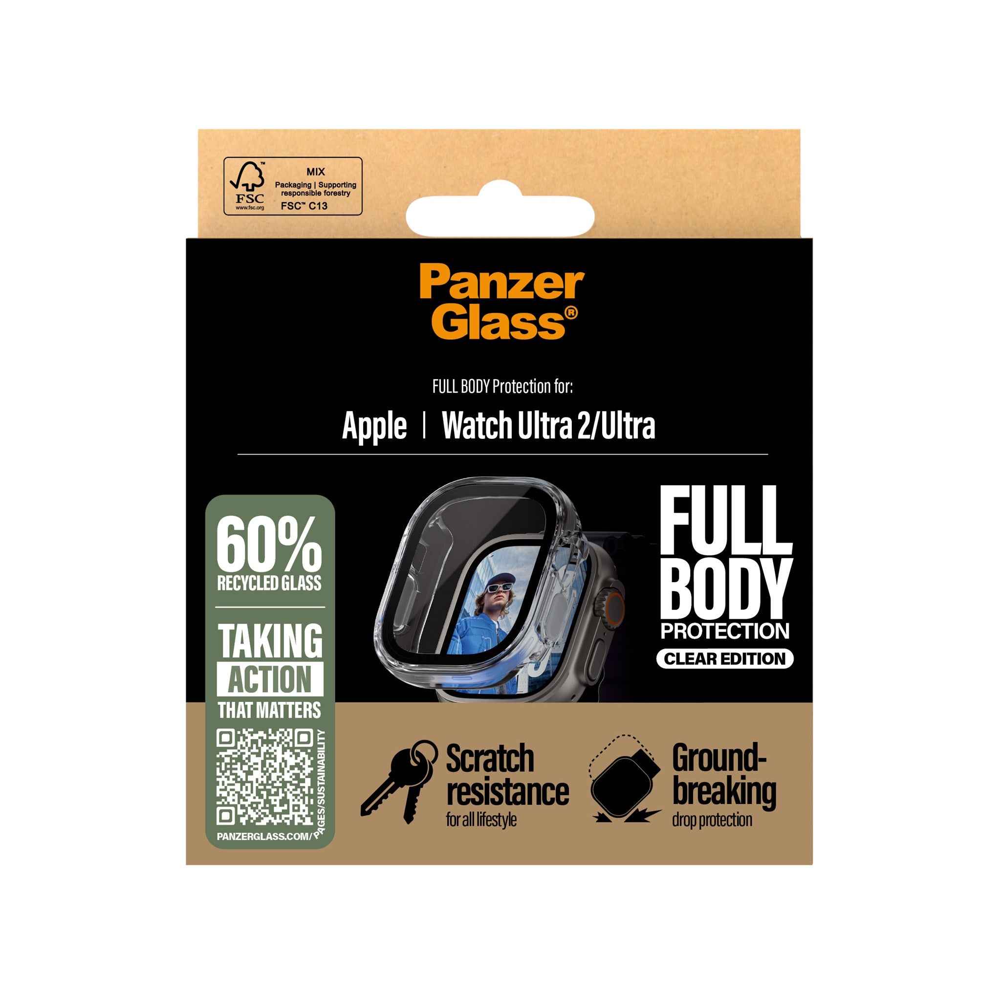 PanzerGlass® Case Squad Full Body Transparent Apple Watch Ultra 3 | Ultra 2 | Ultra | 49mm