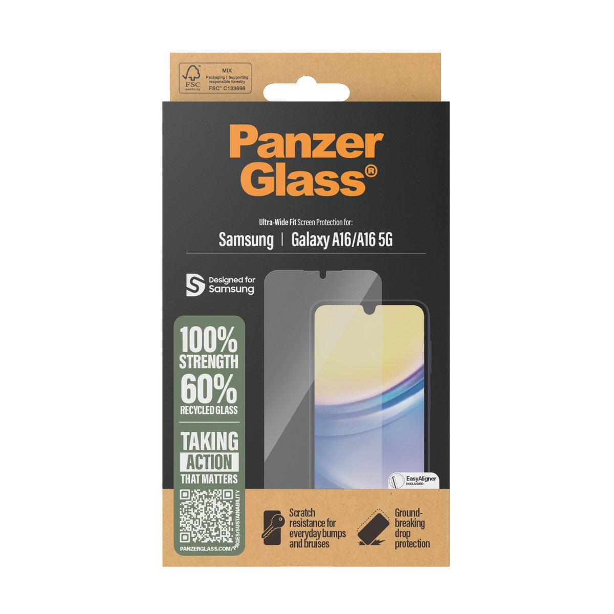 PanzerGlass® Displayschutz Samsung Galaxy A16 | A16 5G | Ultra-Wide Fit
