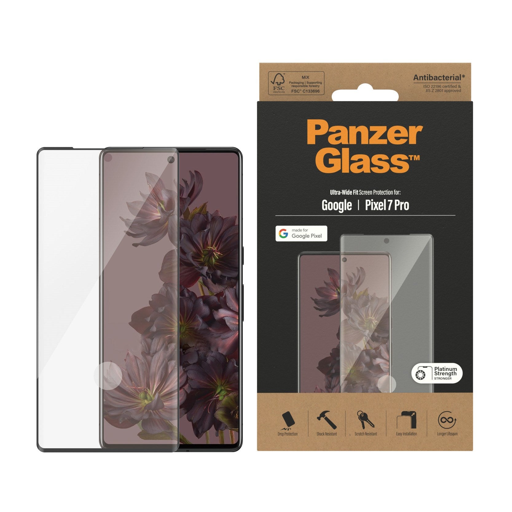 PanzerGlass® Displayschutz Google Pixel 7 Pro | Ultra-Wide Fit