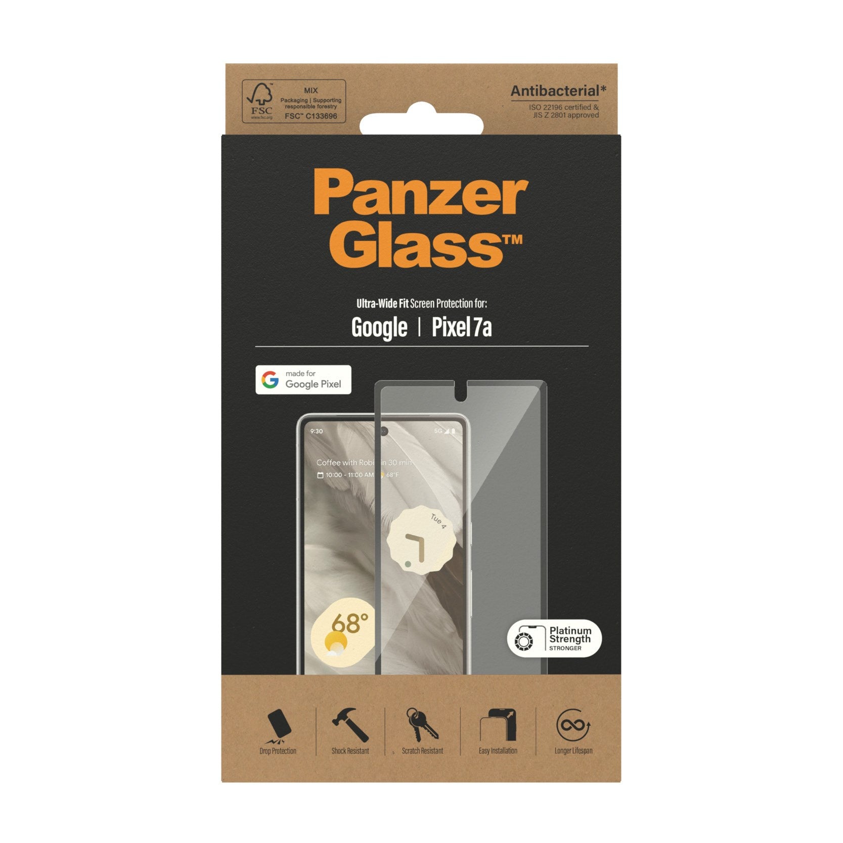 PanzerGlass® Displayschutz Google Pixel 7a | Ultra Wide Fit
