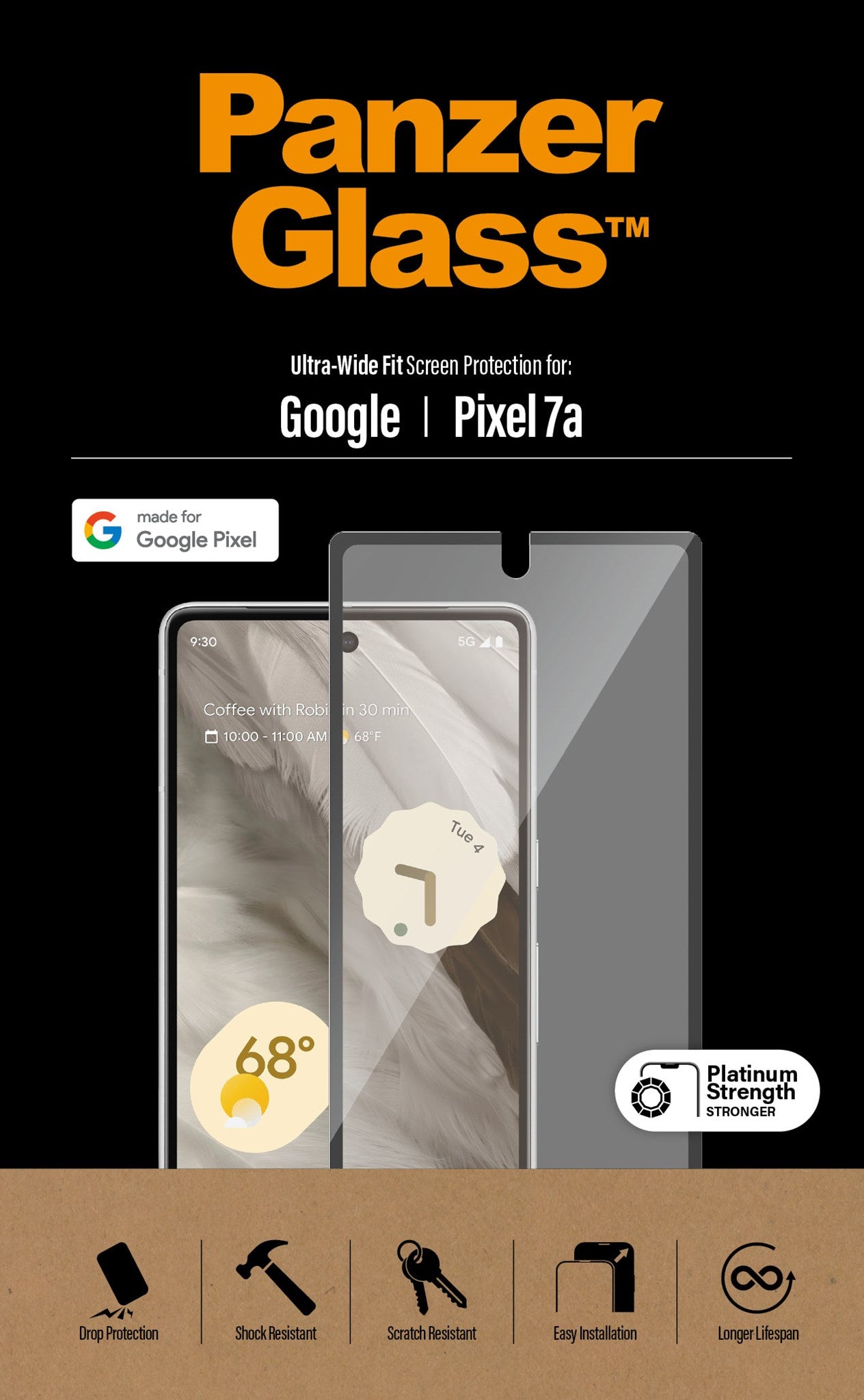 PanzerGlass® Displayschutz Google Pixel 7a | Ultra Wide Fit