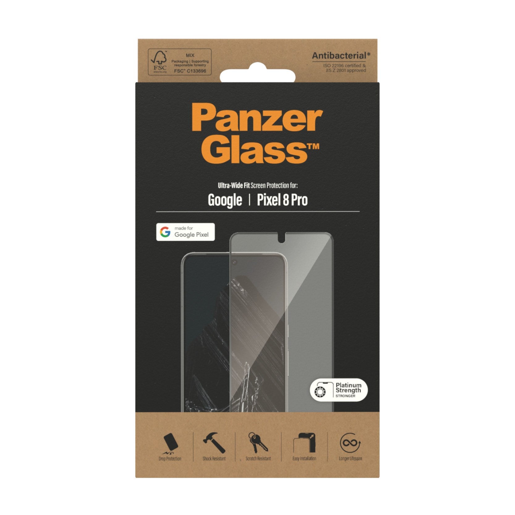 PanzerGlass® Displayschutz Google Pixel 8 Pro | Ultra-Wide Fit