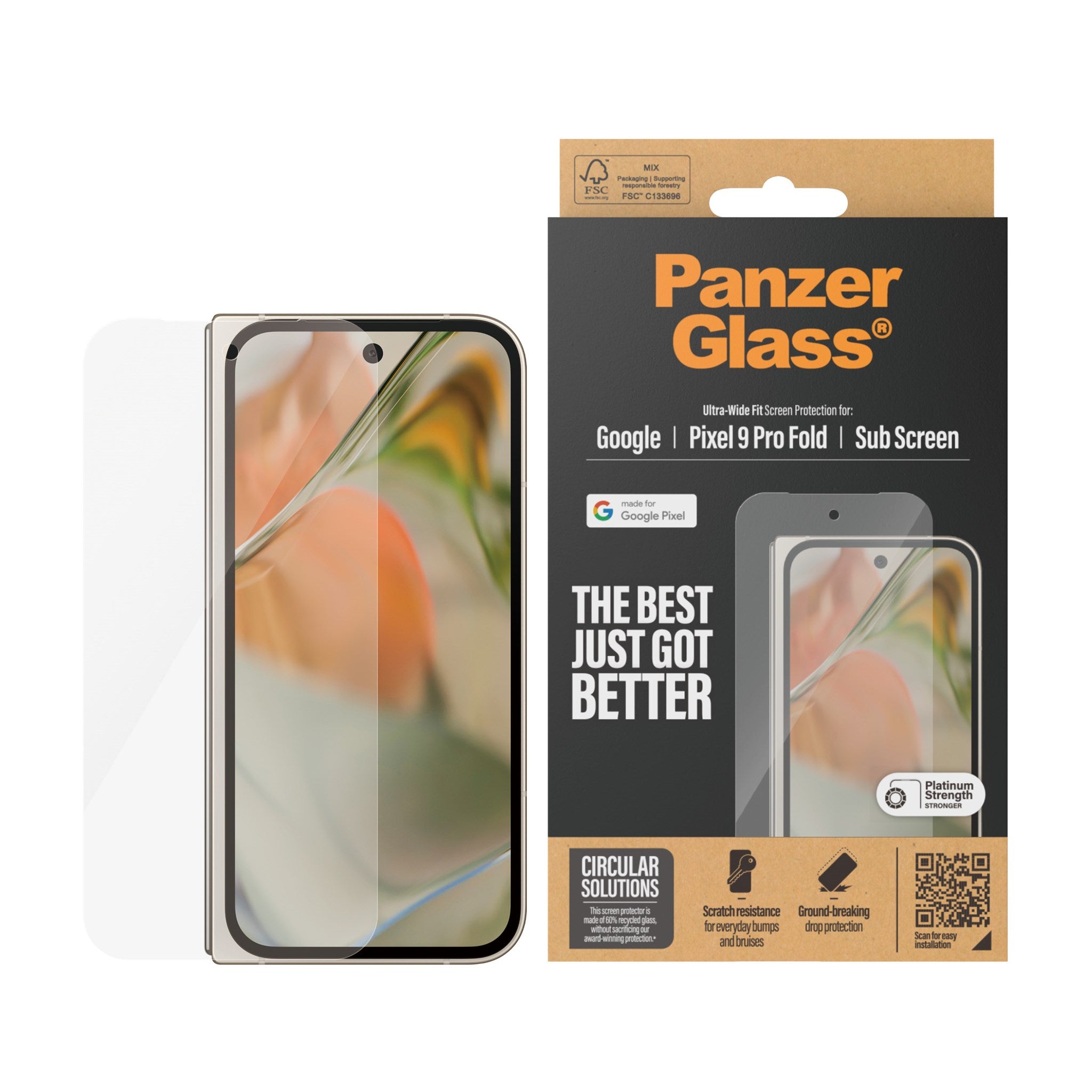 PanzerGlass® Displayschutz Google Pixel 9 Pro Fold | Ultra-Wide Fit