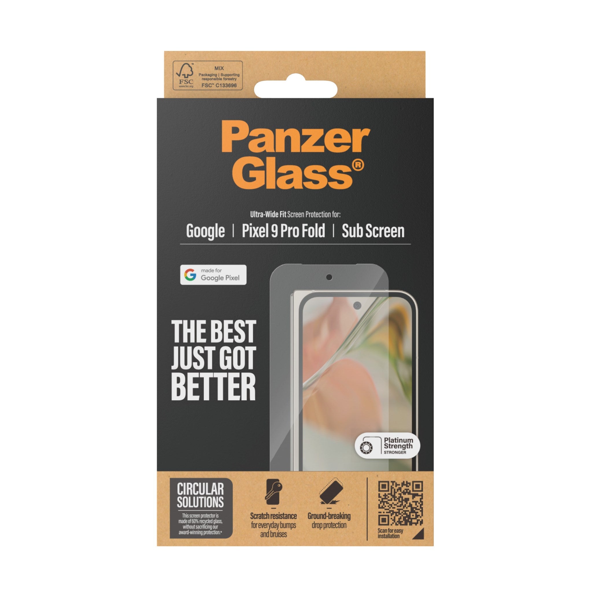 PanzerGlass® Displayschutz Google Pixel 9 Pro Fold | Ultra-Wide Fit