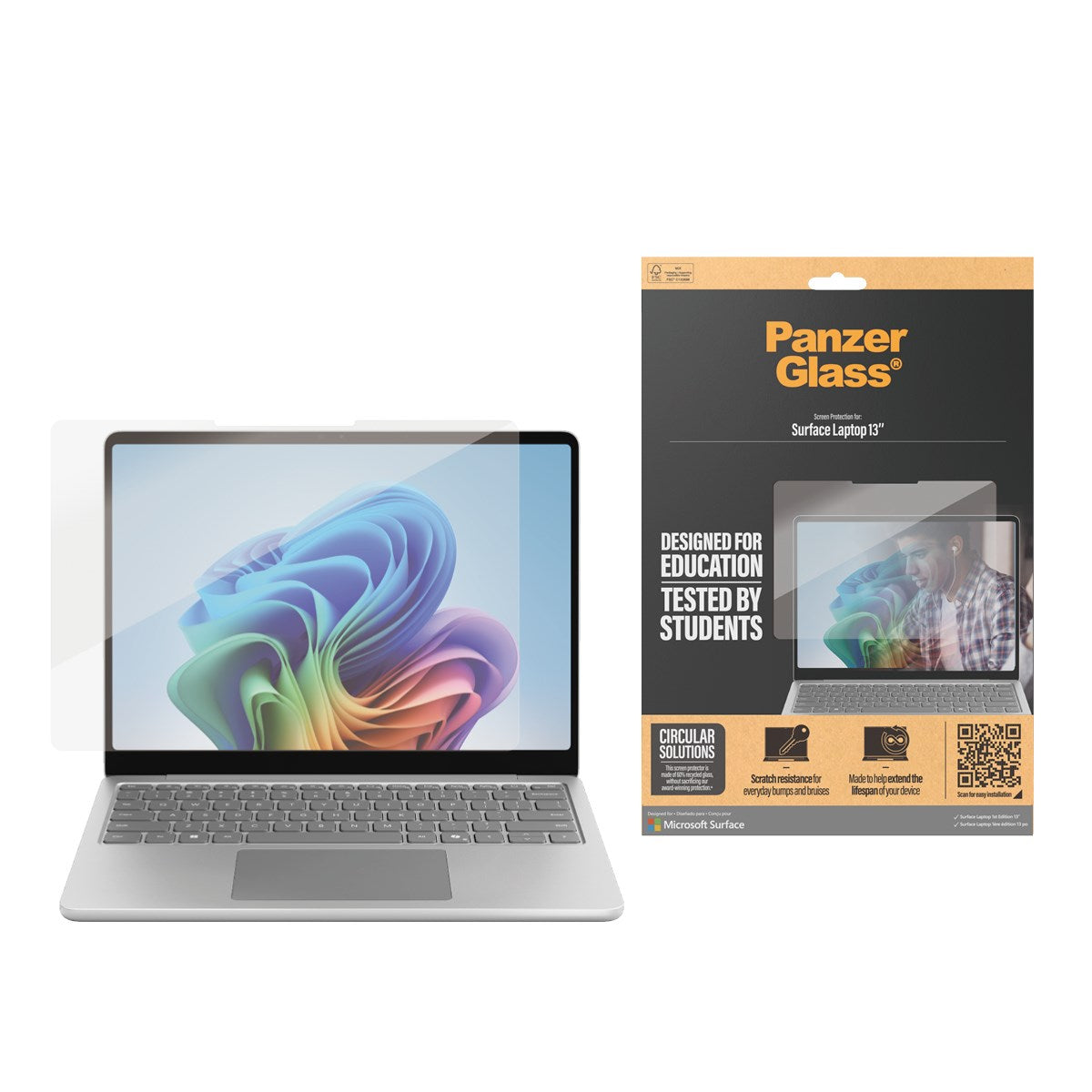PanzerGlass® Displayschutz Microsoft Surface Laptop 1st Edition 13'' | Ultra-Wide Fit