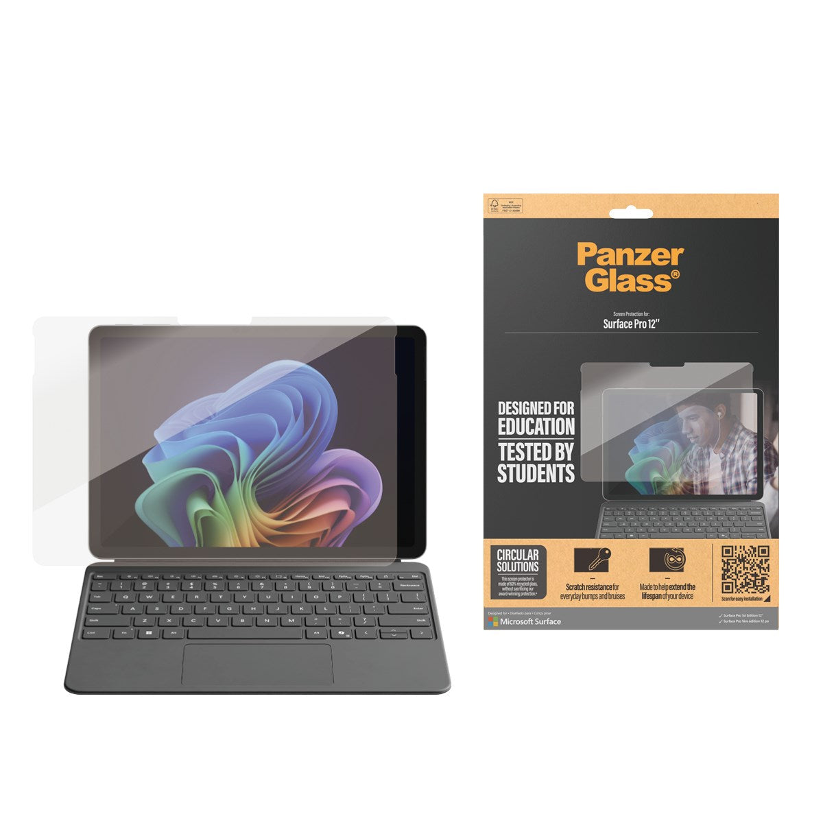 PanzerGlass® Displayschutz Microsoft Surface Pro 1st Edition 12'' | Ultra-Wide Fit