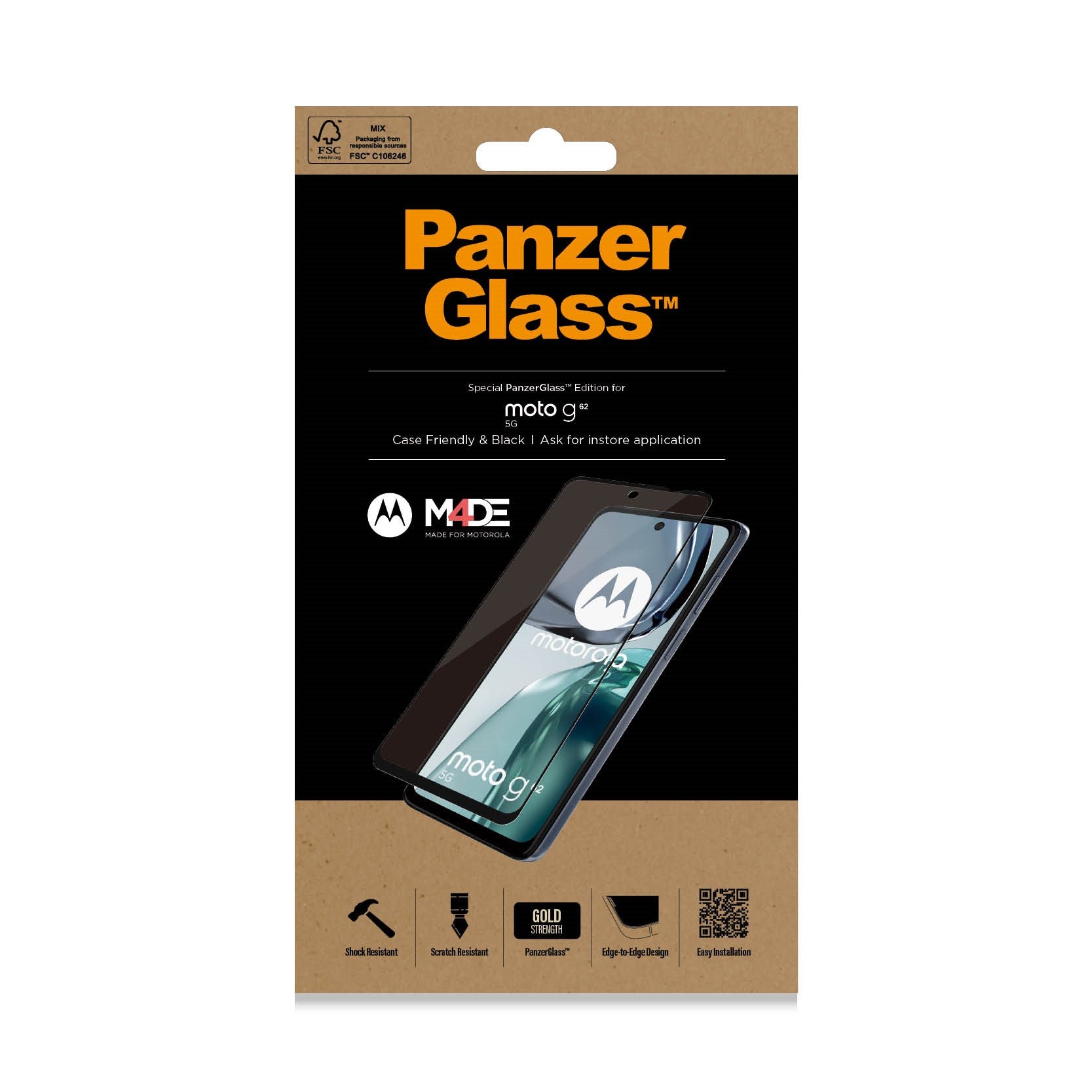 PanzerGlass® Dislayschutz Motorola moto g62 5G