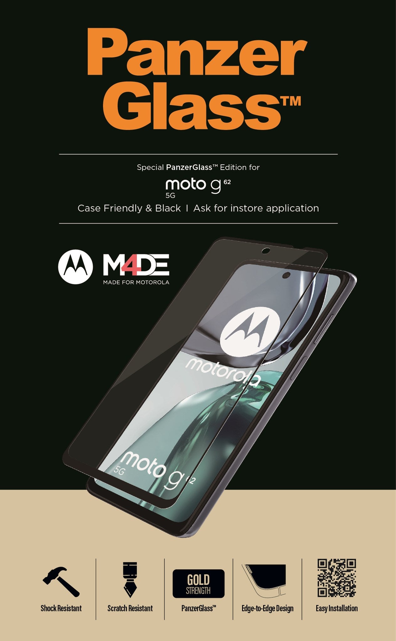 PanzerGlass® Dislayschutz Motorola moto g62 5G