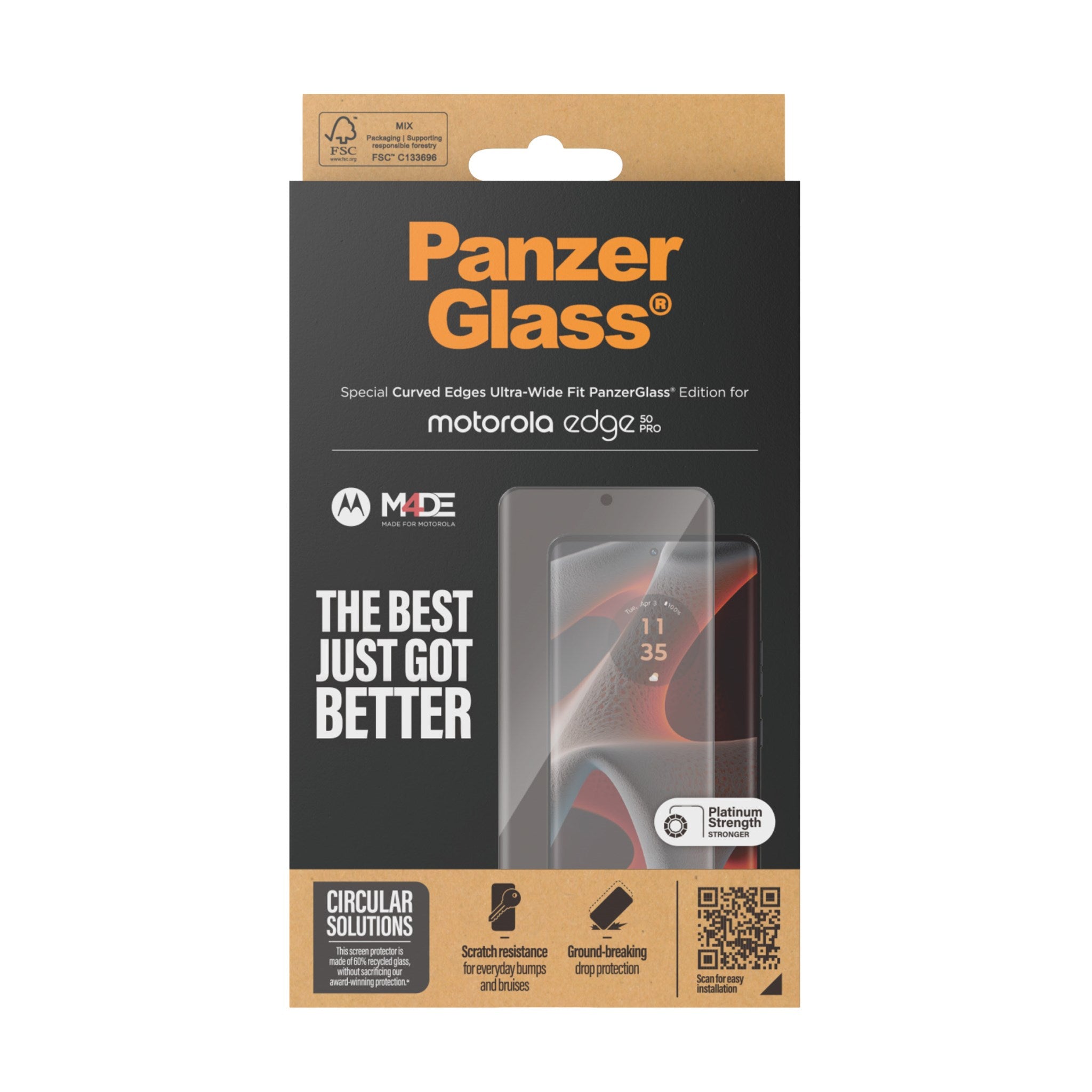 PanzerGlass® Displayschutz Motorola Edge 50 Pro | Ultra | Ultra-Wide Fit