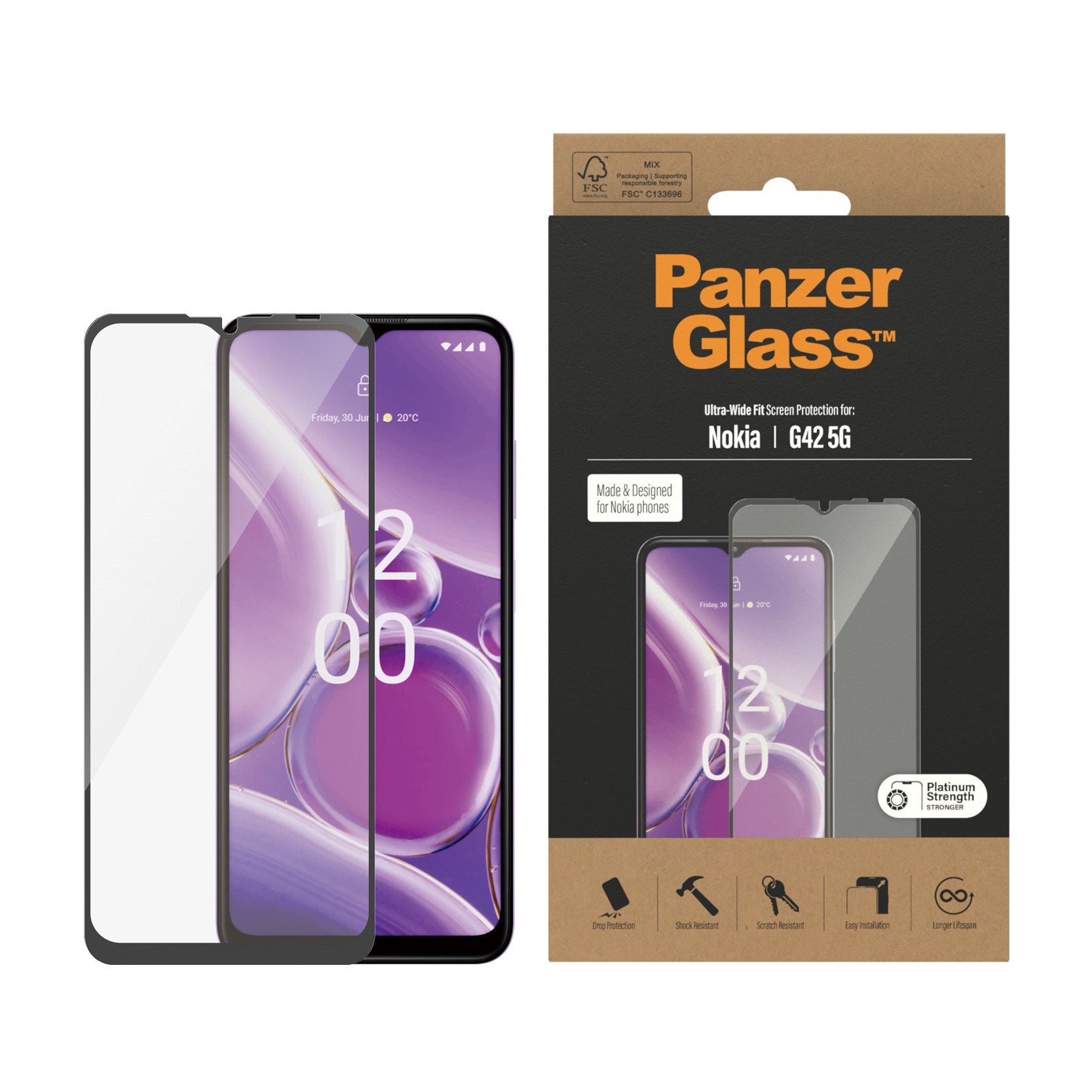 PanzerGlass® Displayschutz Nokia G42 5G | Ultra-Wide Fit