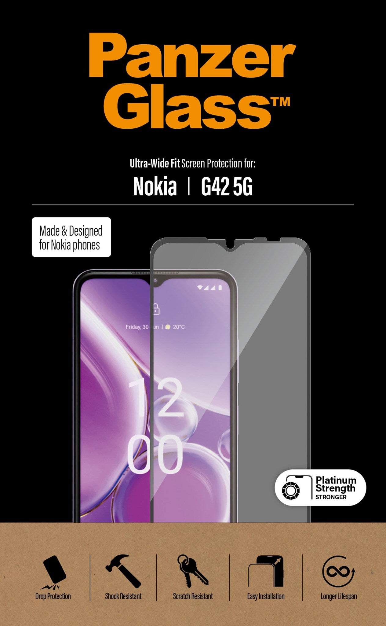 PanzerGlass® Displayschutz Nokia G42 5G | Ultra-Wide Fit