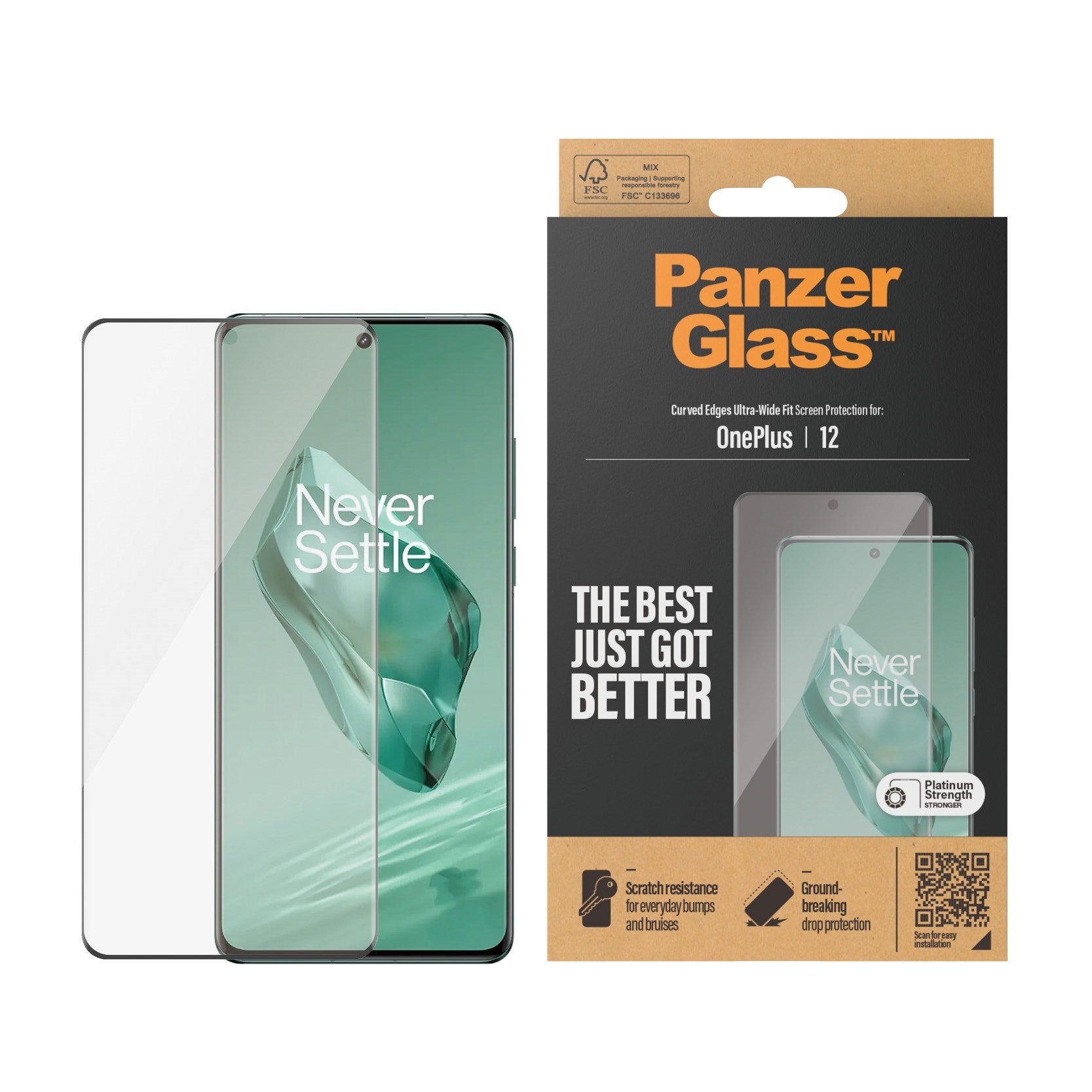 PanzerGlass® Displayschutz OnePlus 12 | Ultra-Wide Fit