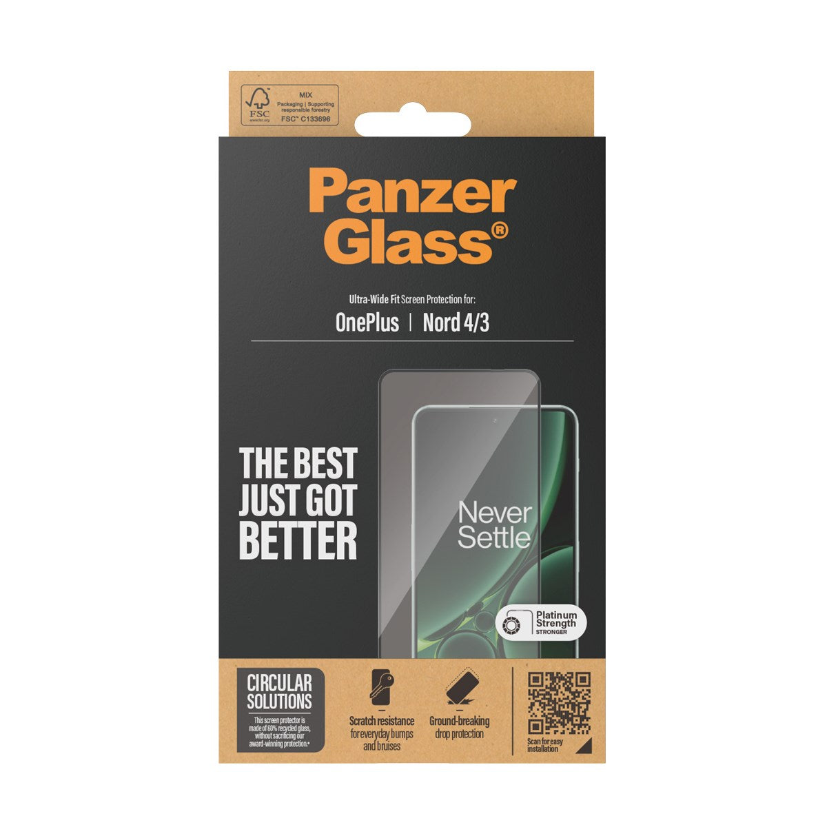 PanzerGlass® Displayschutz OnePlus Nord 4 | 3 | Ultra-Wide Fit