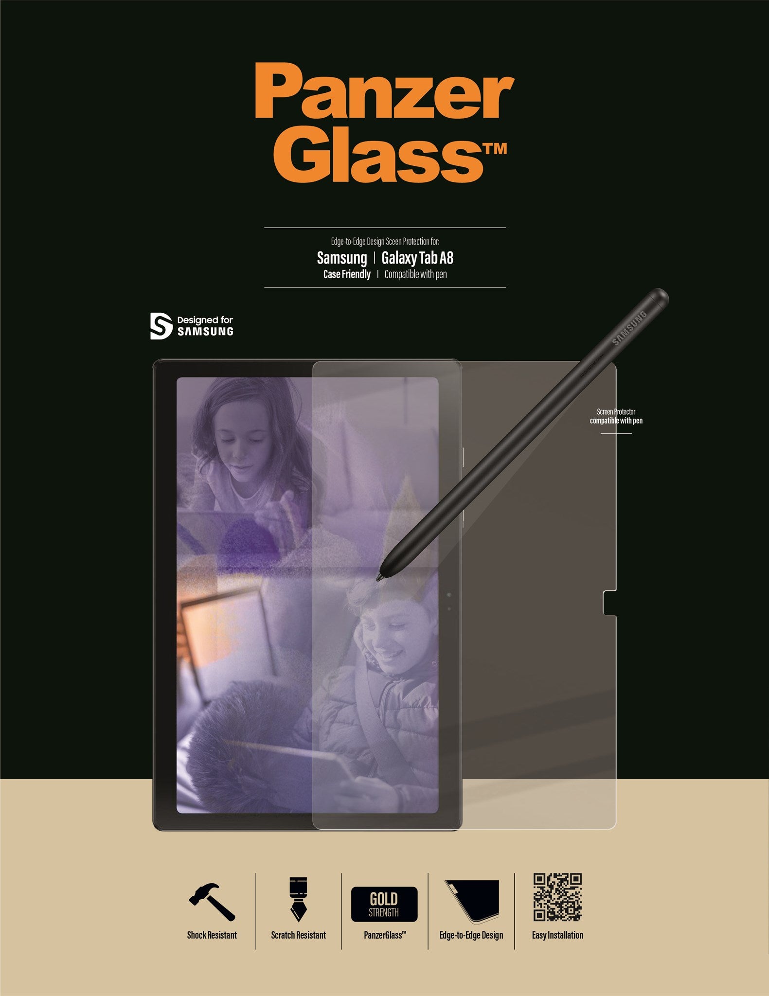 PanzerGlass® Displayschutz Samsung Galaxy T A8