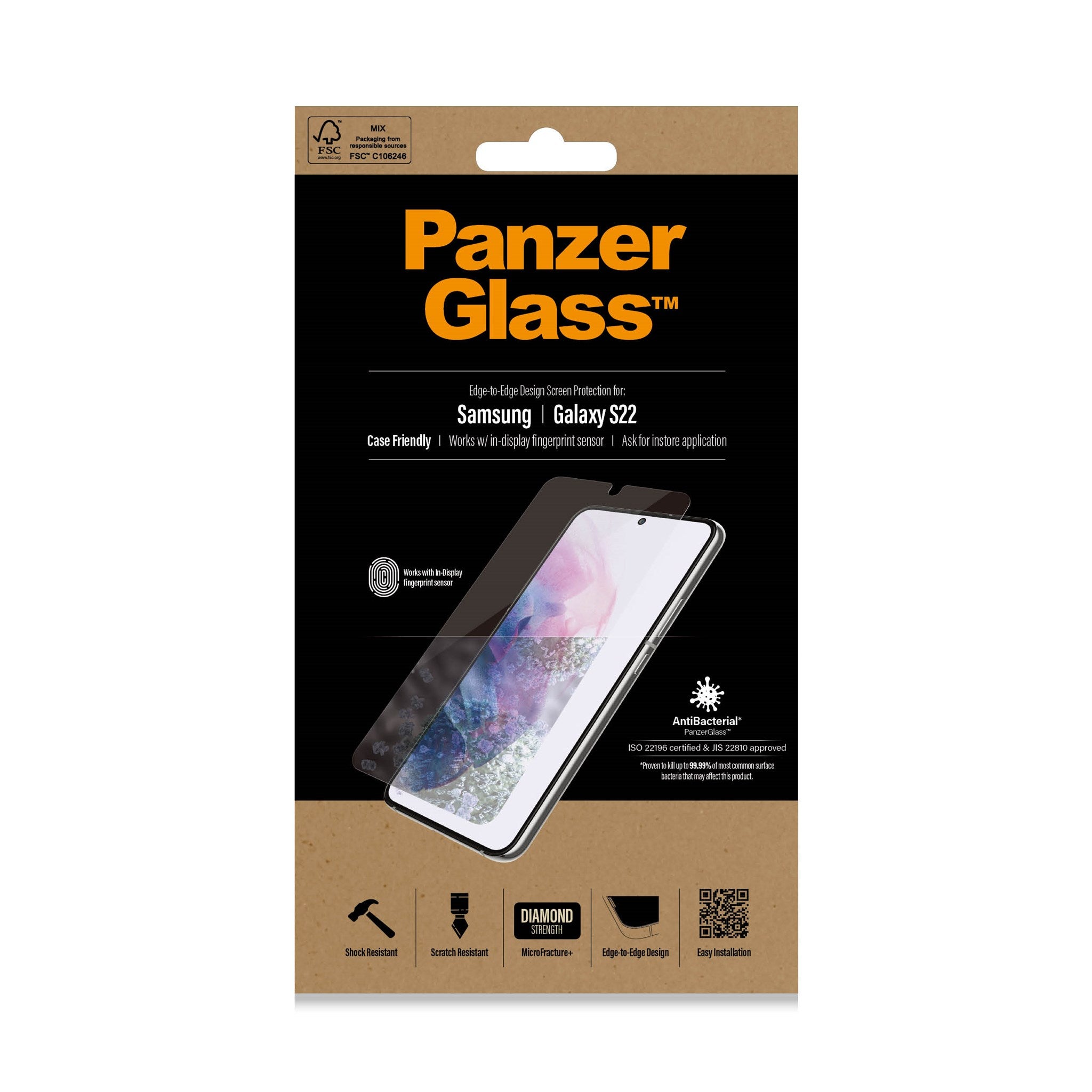 PanzerGlass® UltraForce1 Samsung Galaxy S22 5G | Displayschutz