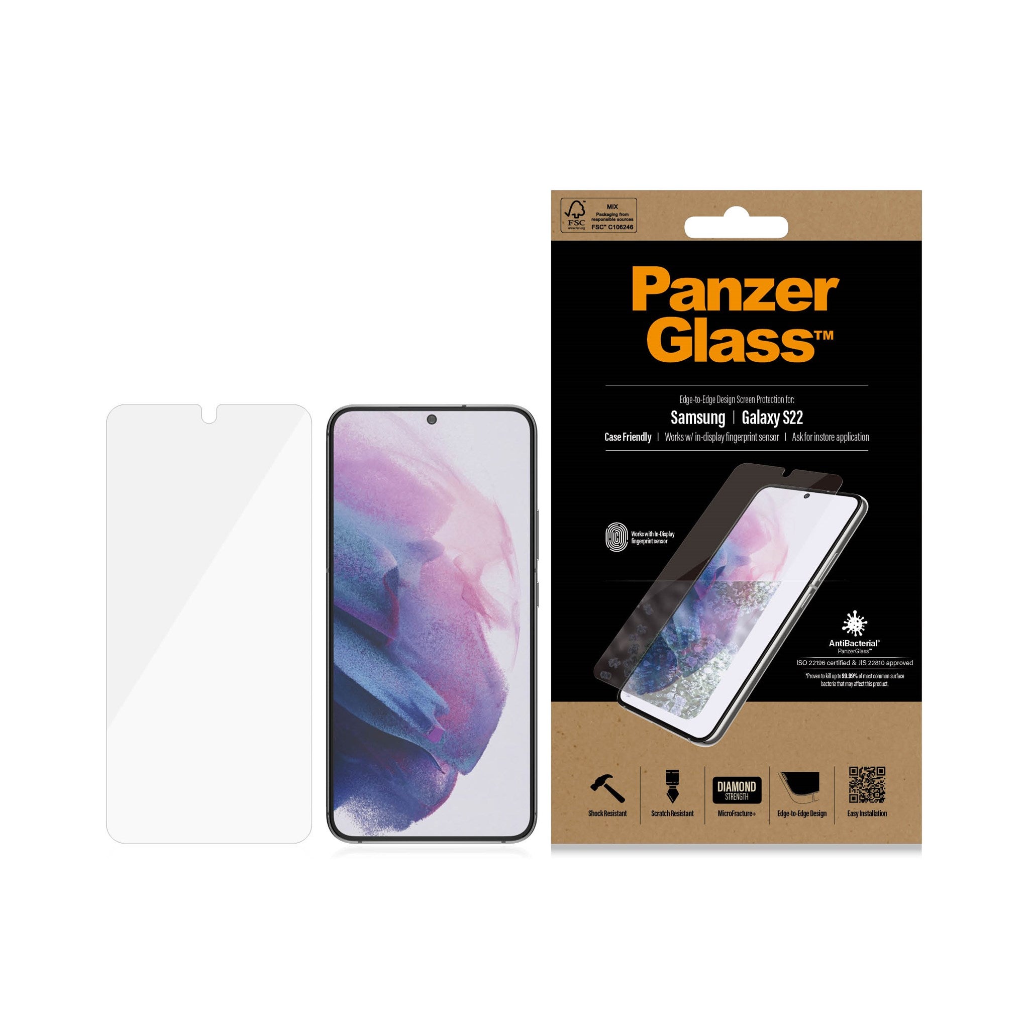 PanzerGlass® UltraForce1 Samsung Galaxy S22 5G | Displayschutz