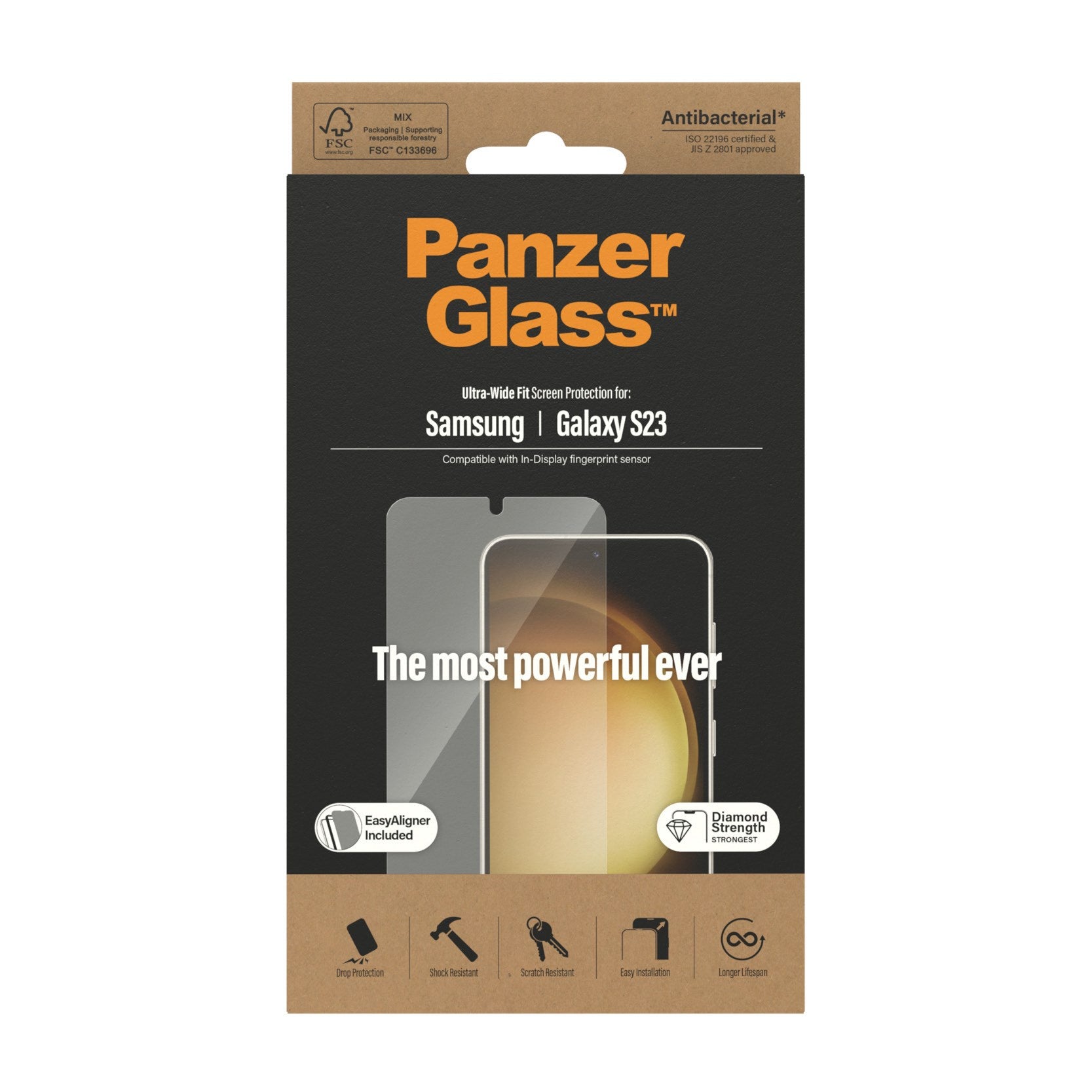 PanzerGlass® Displayschutz Samsung Galaxy S23 | Ultra-Wide Fit m. EasyAligner