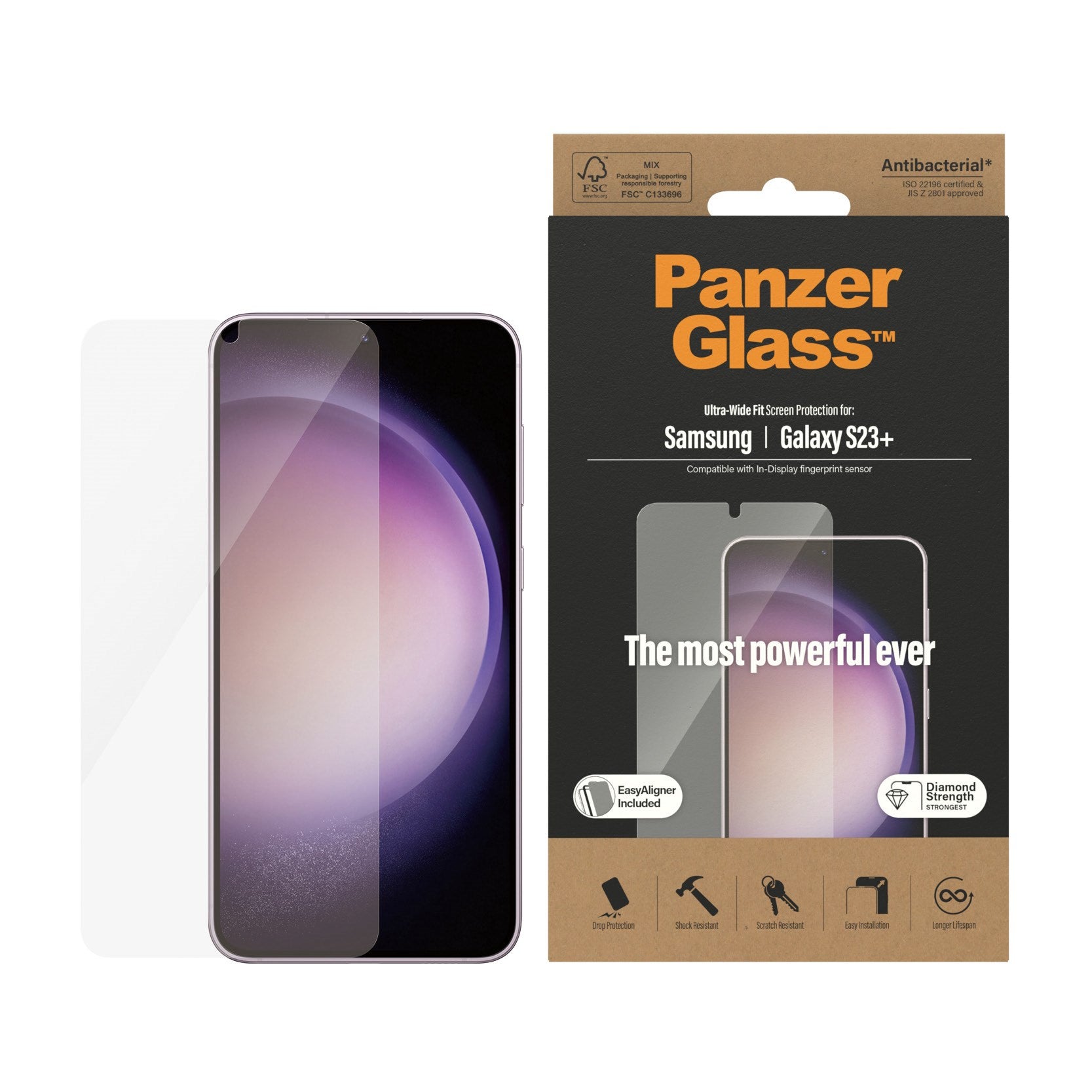 PanzerGlass® Displayschutz Samsung Galaxy S23+ | Ultra-Wide Fit m. EasyAligner