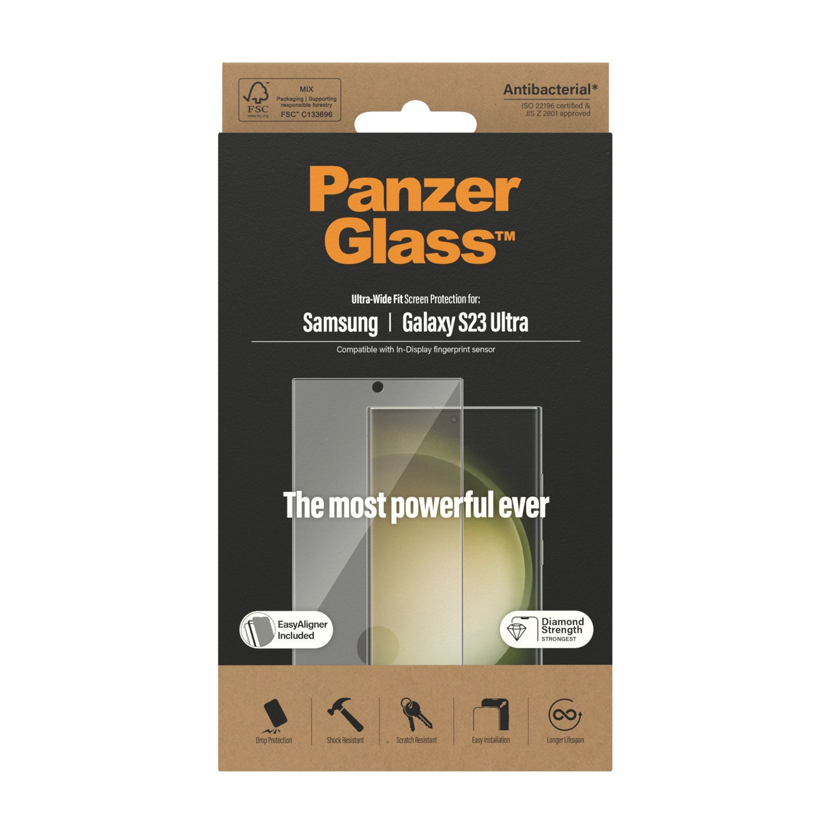 PanzerGlass® Displayschutz Samsung Galaxy S23 Ultra | Ultra-Wide Fit m. EasyAligner