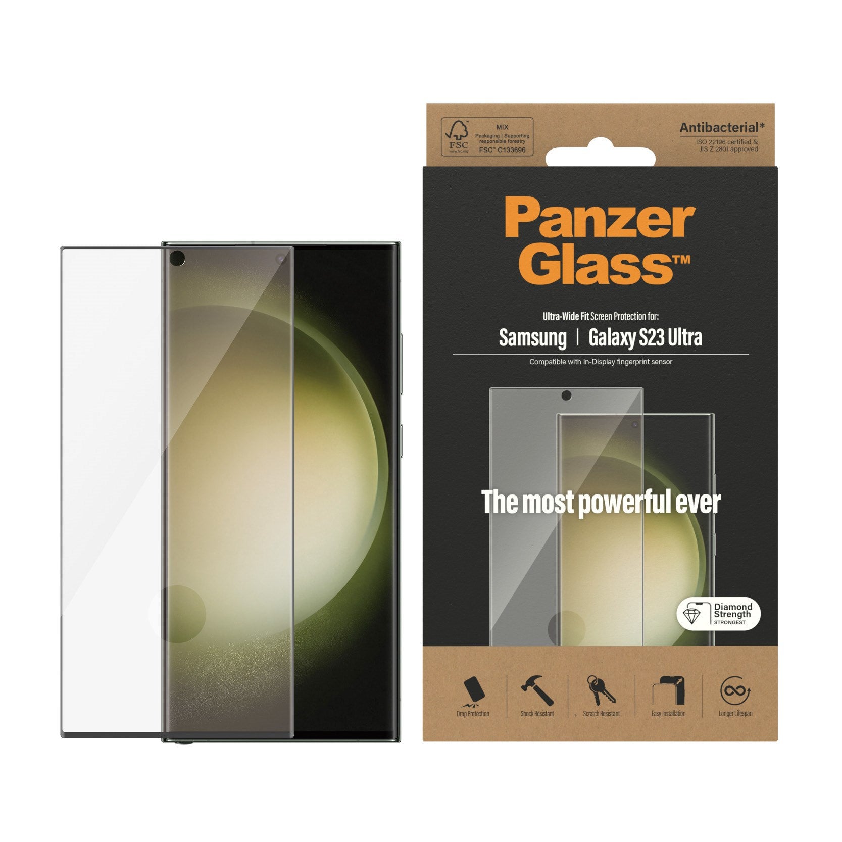 PanzerGlass® Displayschutz Samsung Galaxy S23 Ultra | Ultra-Wide Fit
