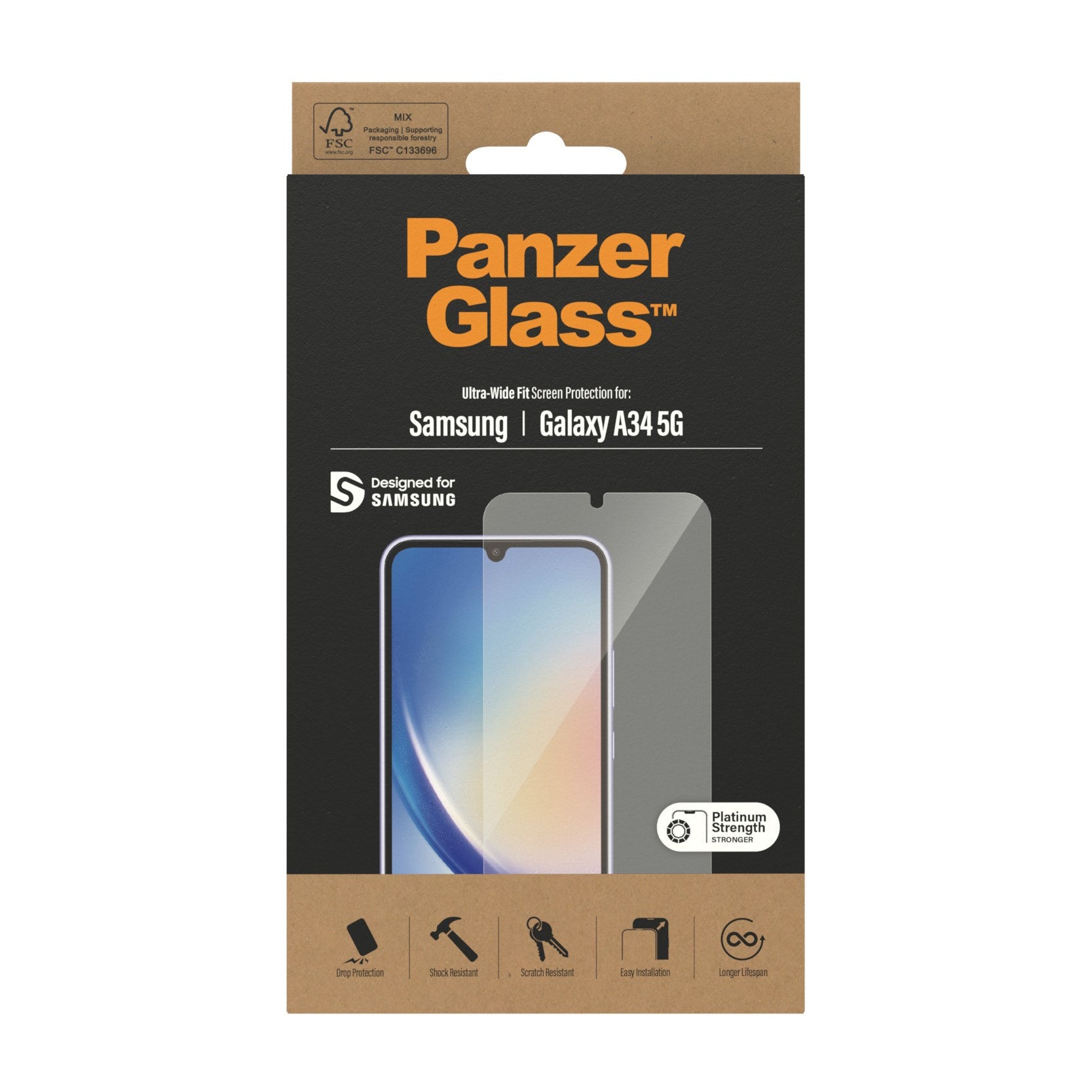 PanzerGlass® Displayschutz Samsung Galaxy A34 5G | Ultra-Wide Fit