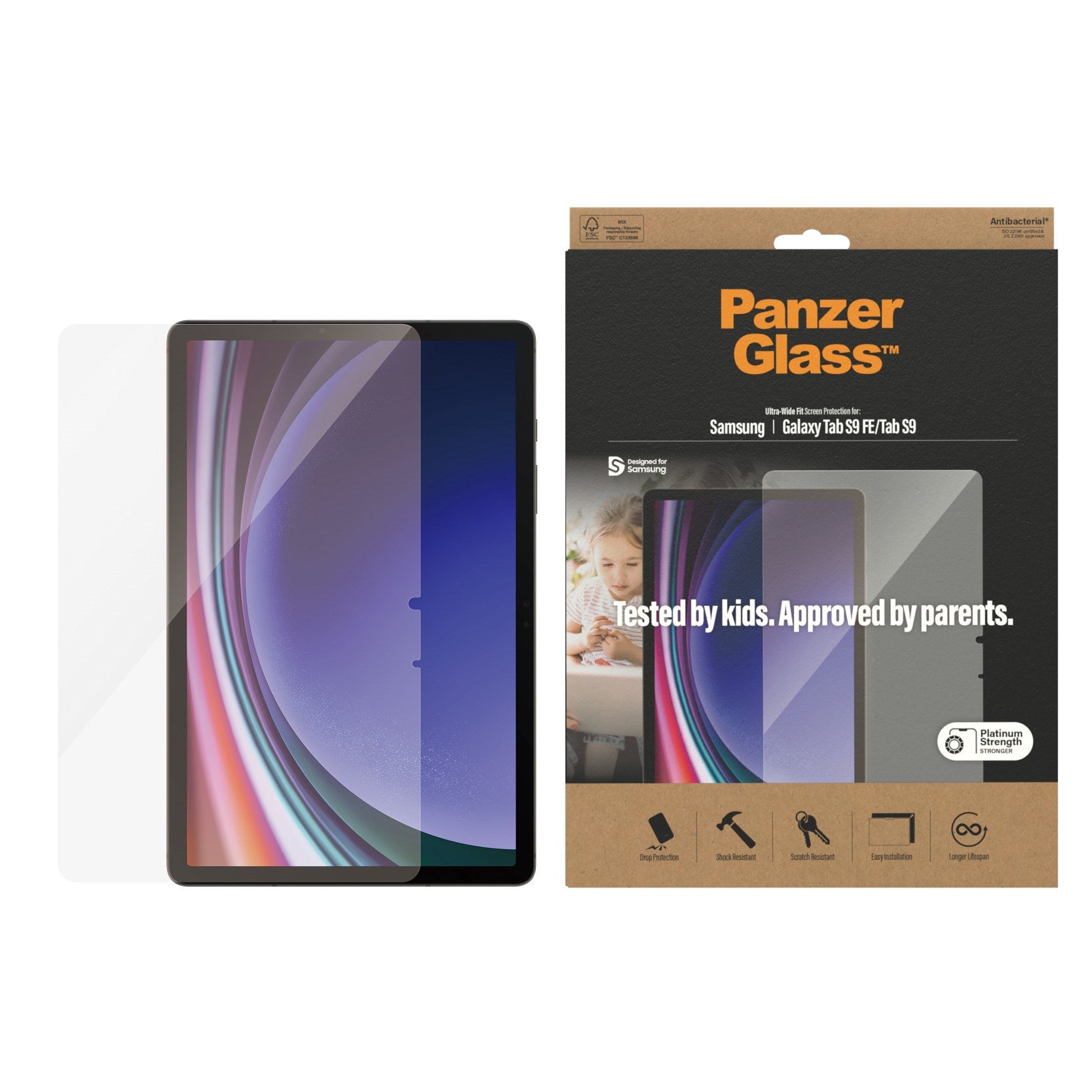 PanzerGlass®️ Displayschutz Samsung Galaxy Tab S9 FE | S9 | Ultra-Wide Fit