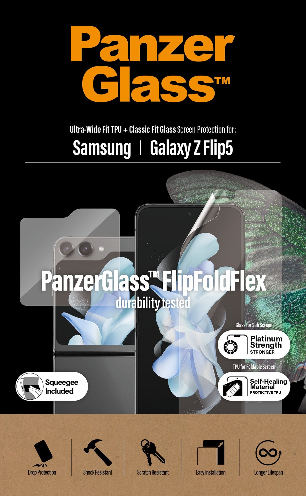 PanzerGlass® Displayschutz Samsung Galaxy Z Flip 5G | Glas & Folie