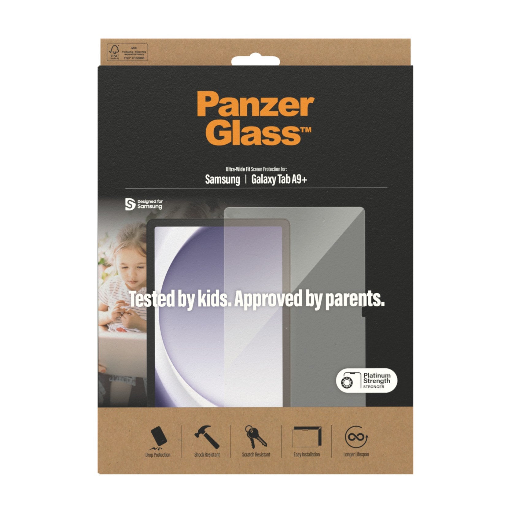 PanzerGlass®️ Displayschutz Samsung Galaxy Tab A9 Plus | Ultra-Wide Fit