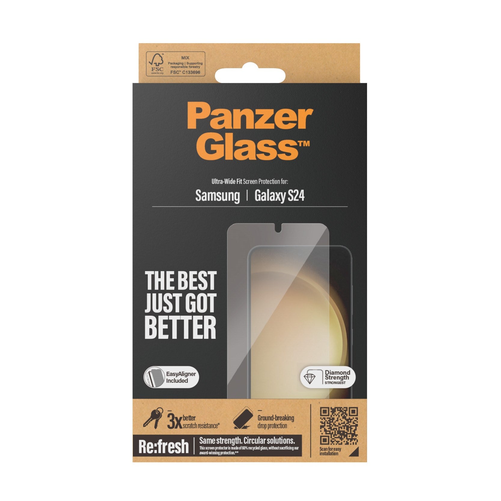 PanzerGlass® Displayschutz Samsung Galaxy S24 | Ultra-Wide Fit m. EasyAligner