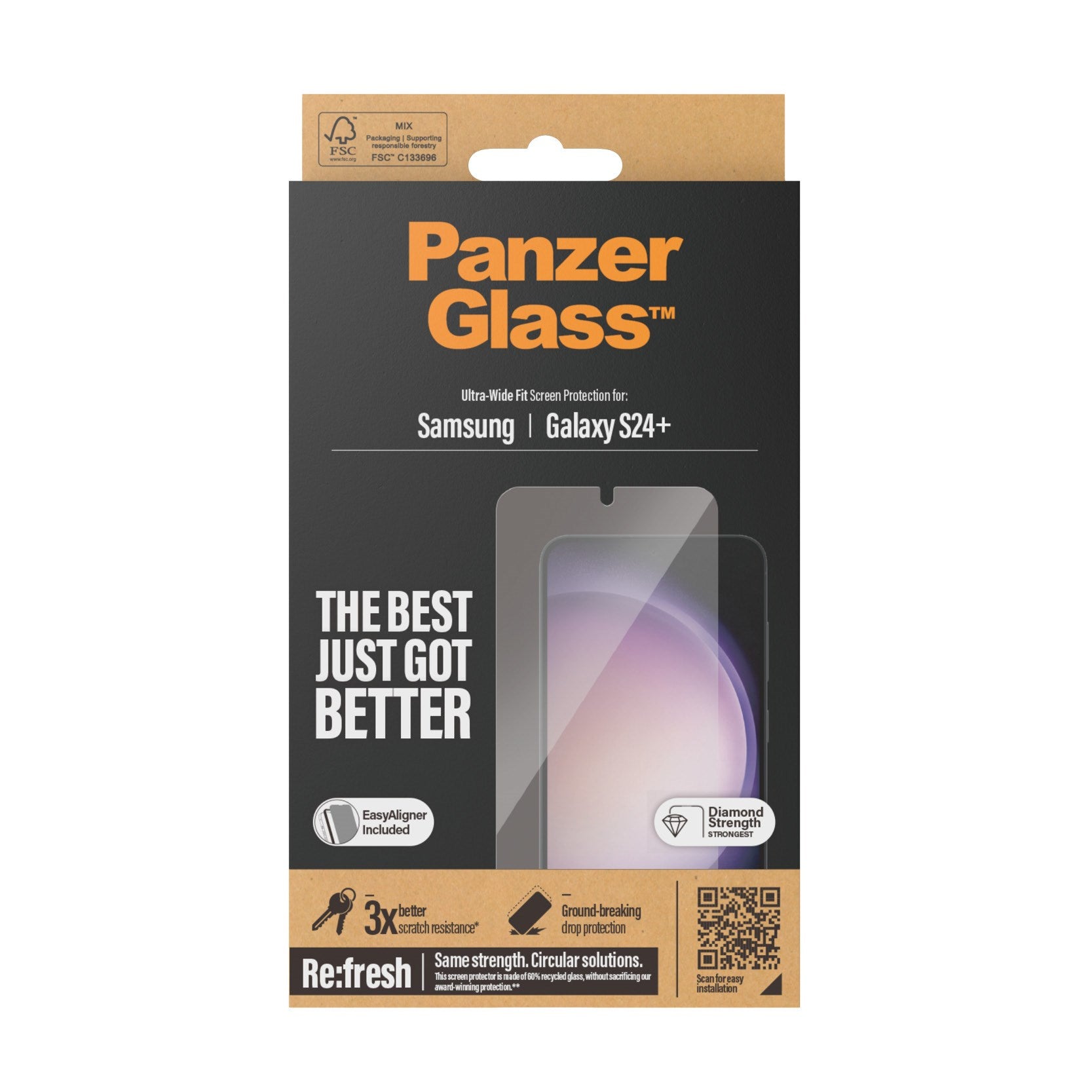 PanzerGlass® Displayschutz Samsung Galaxy S24+ | Ultra-Wide Fit m. EasyAligner