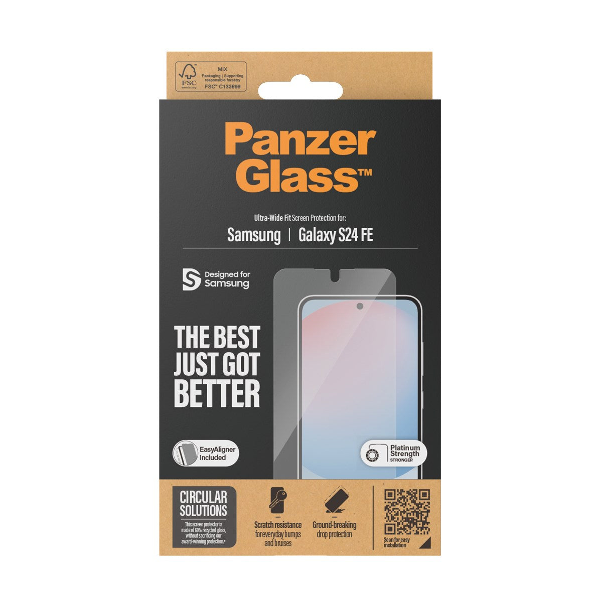 PanzerGlass® Displayschutz Samsung Galaxy S24 FE | Ultra-Wide Fit w. Aligner