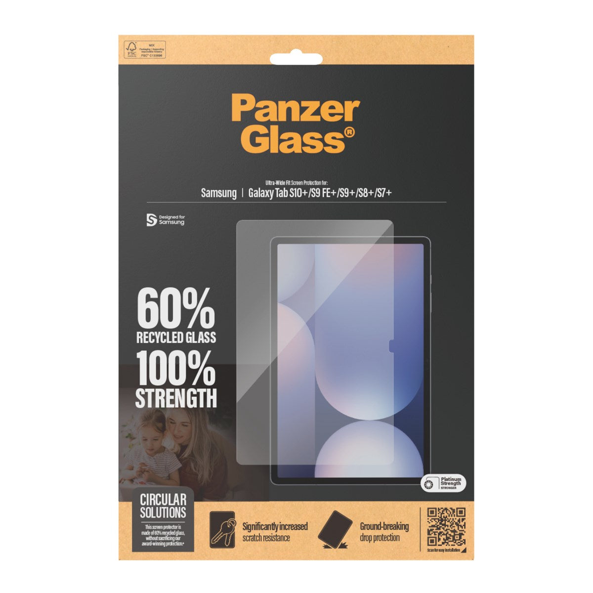 PanzerGlass® Displayschutz Samsung Galaxy Tab S7+ | S8+ | S9+ | S9 FE+ | S10+ | Ultra-Wide Fit